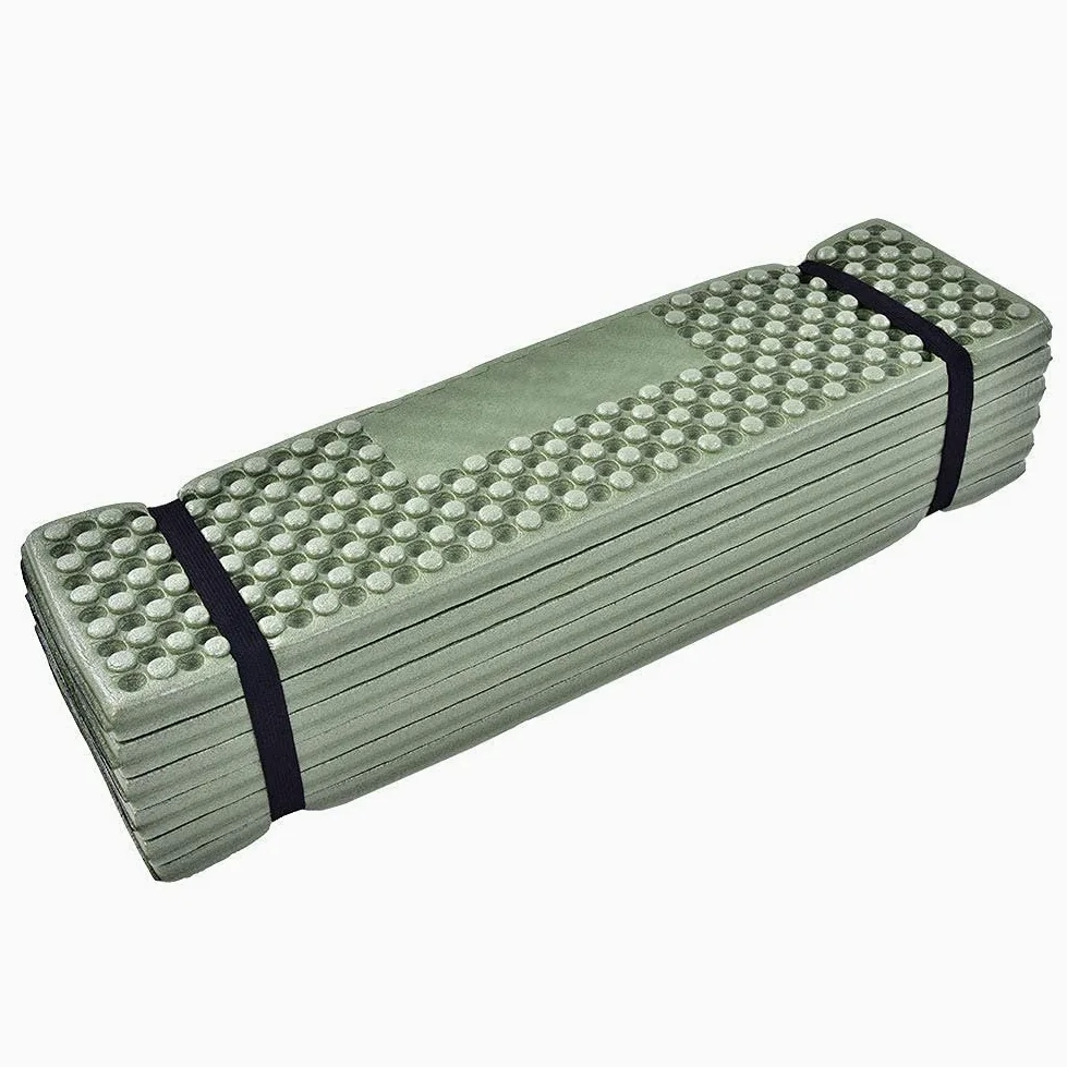Colchoneta de dormir plegable, colchoneta de playa plegable para exteriores, tienda de campaña, colchón impermeable para yoga, camping, picnic (verde)