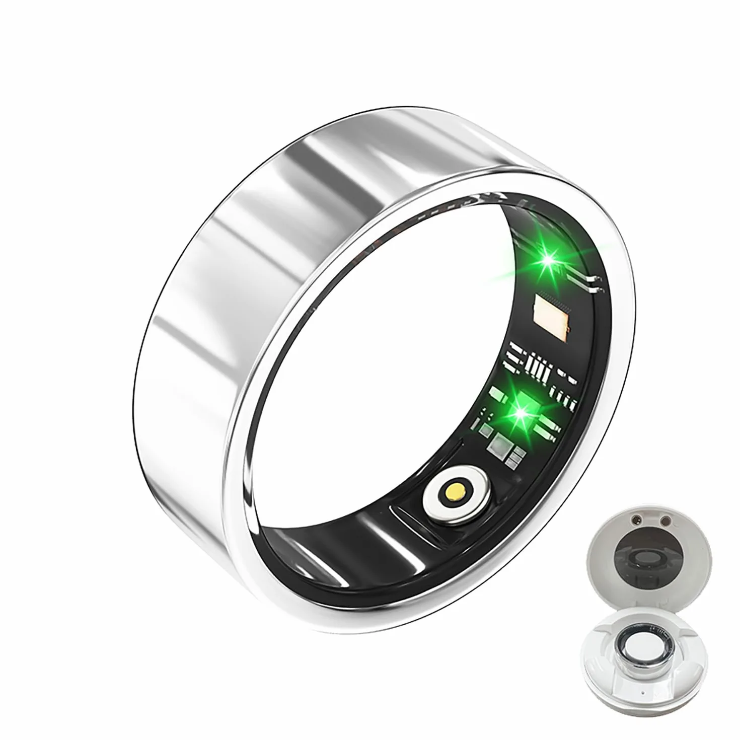LONGLU Anillo inteligente IP68 impermeable rastreador fitness frecuencia cardíaca presión arterial oxígeno sangre sueño deporte