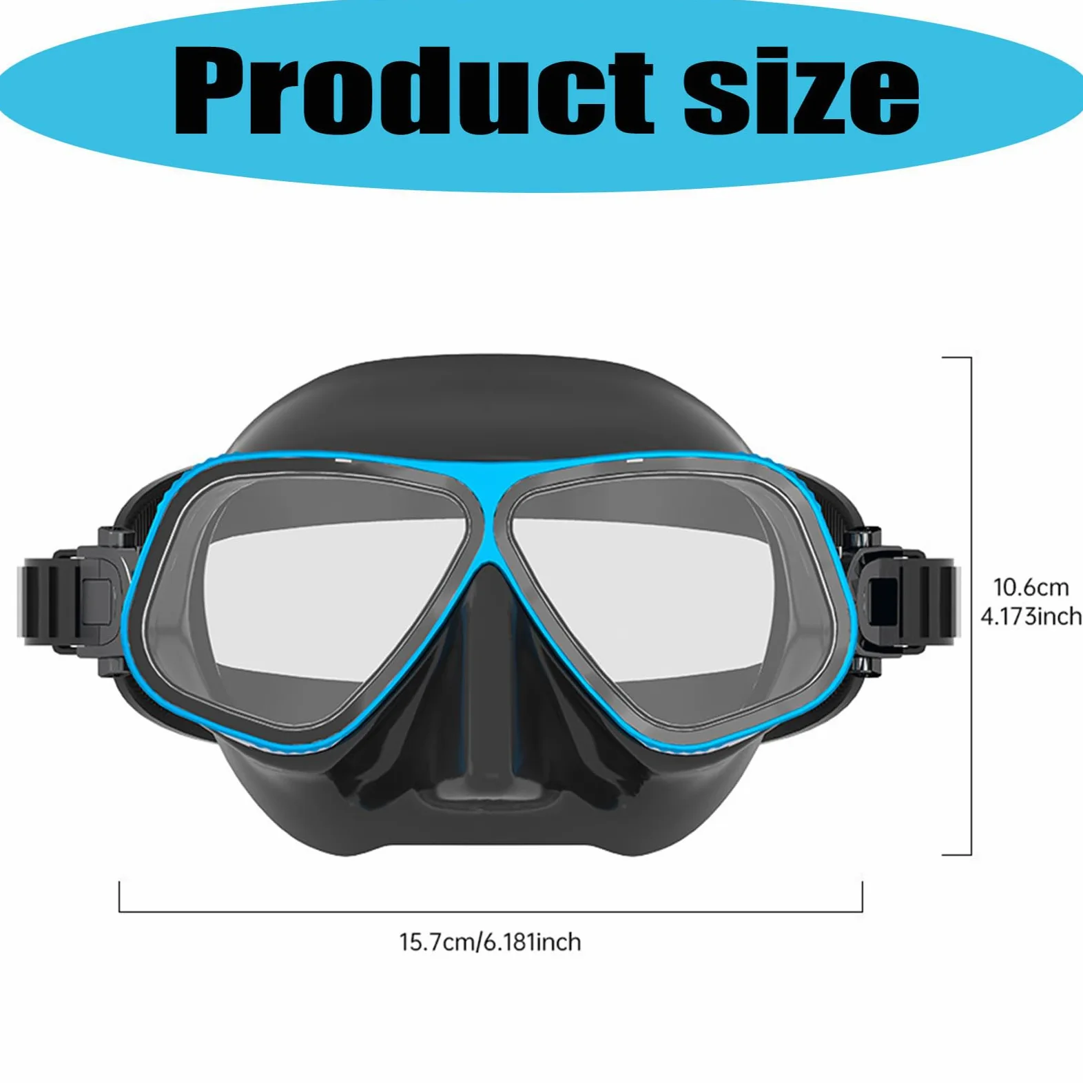 Gafas de natación impermeables con revestimiento de lente de buceo para jóvenes y adultos, sellado cómodo, equipo deportivo, revestimiento protector deportivo, cómodo sellado, diadema ajustable