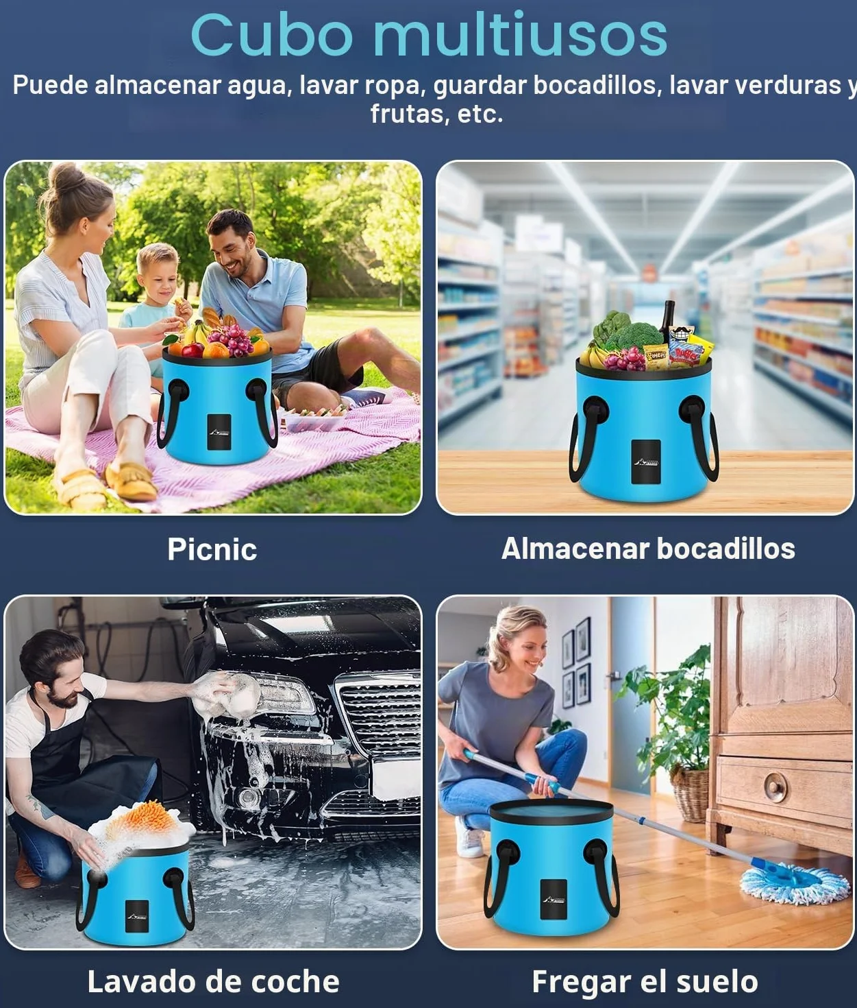 WADEO Ducha Portátil Camping 6000 mAh Bomba Agua 20L Kit Exterior