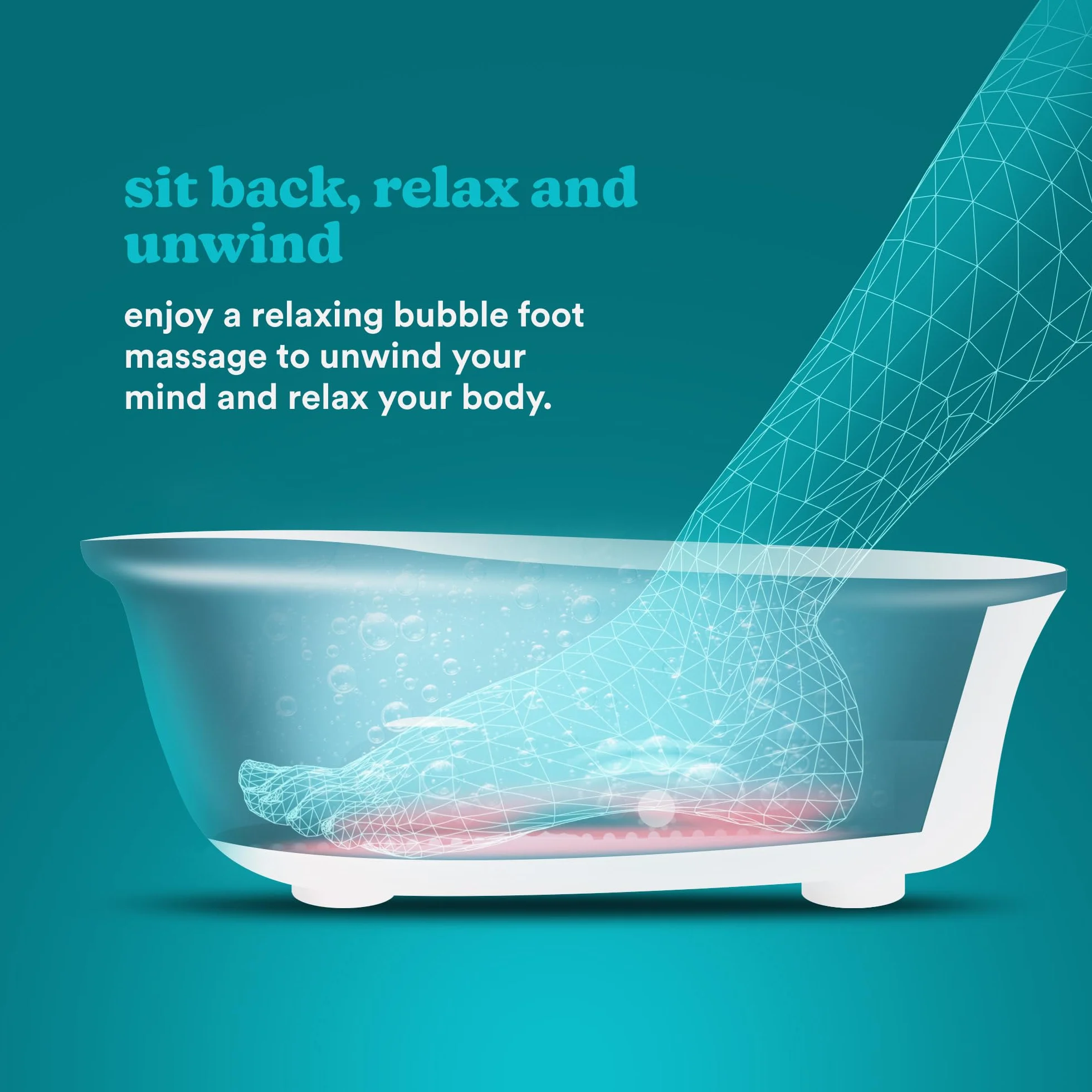 Homedics Bañera Spa masajeador para Pies 4 en 1, Hidromasaje, Terapia Magnética, Vibración y Calor