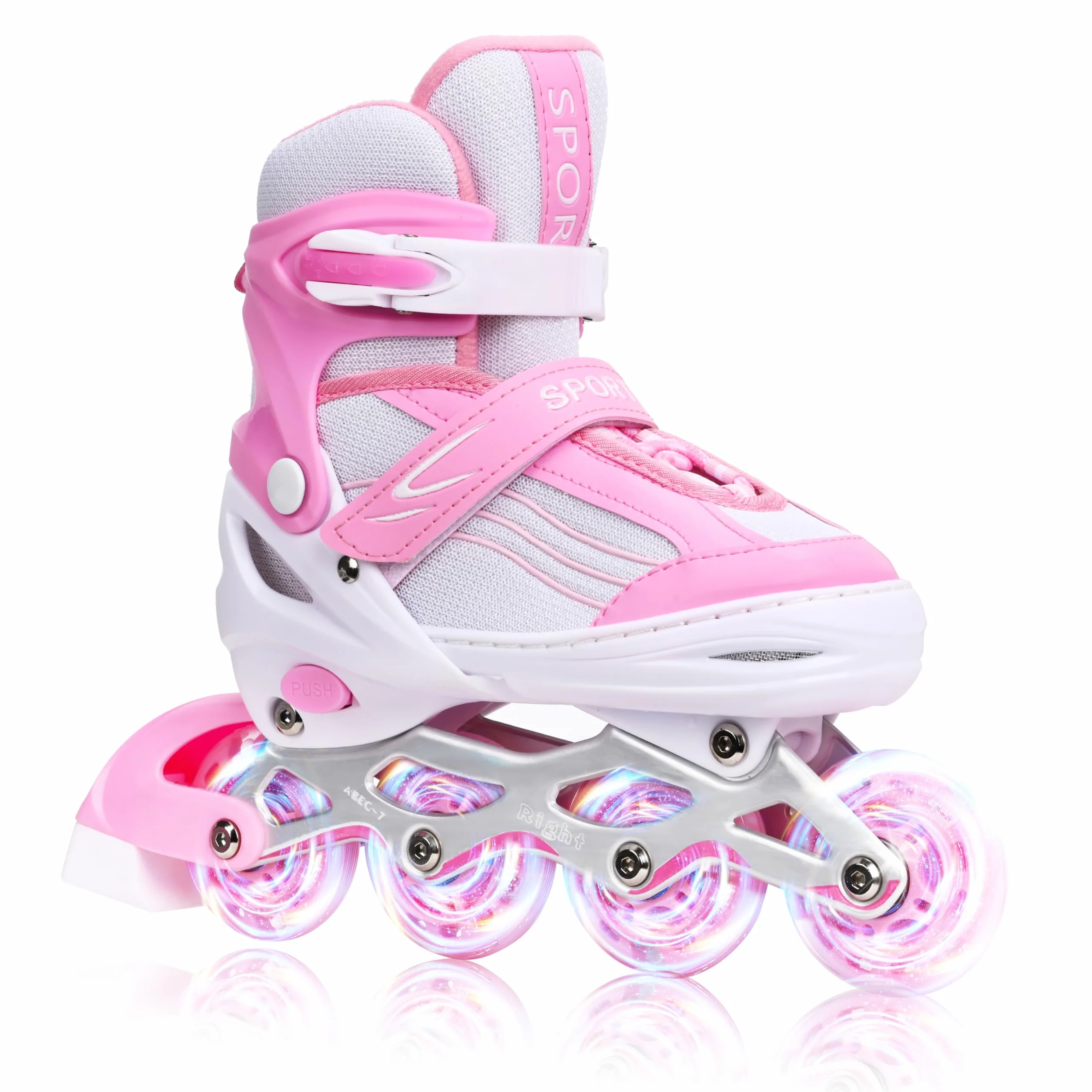 Patines en línea ajustables 4 tamaños niños niñas adultos interiores exteriores