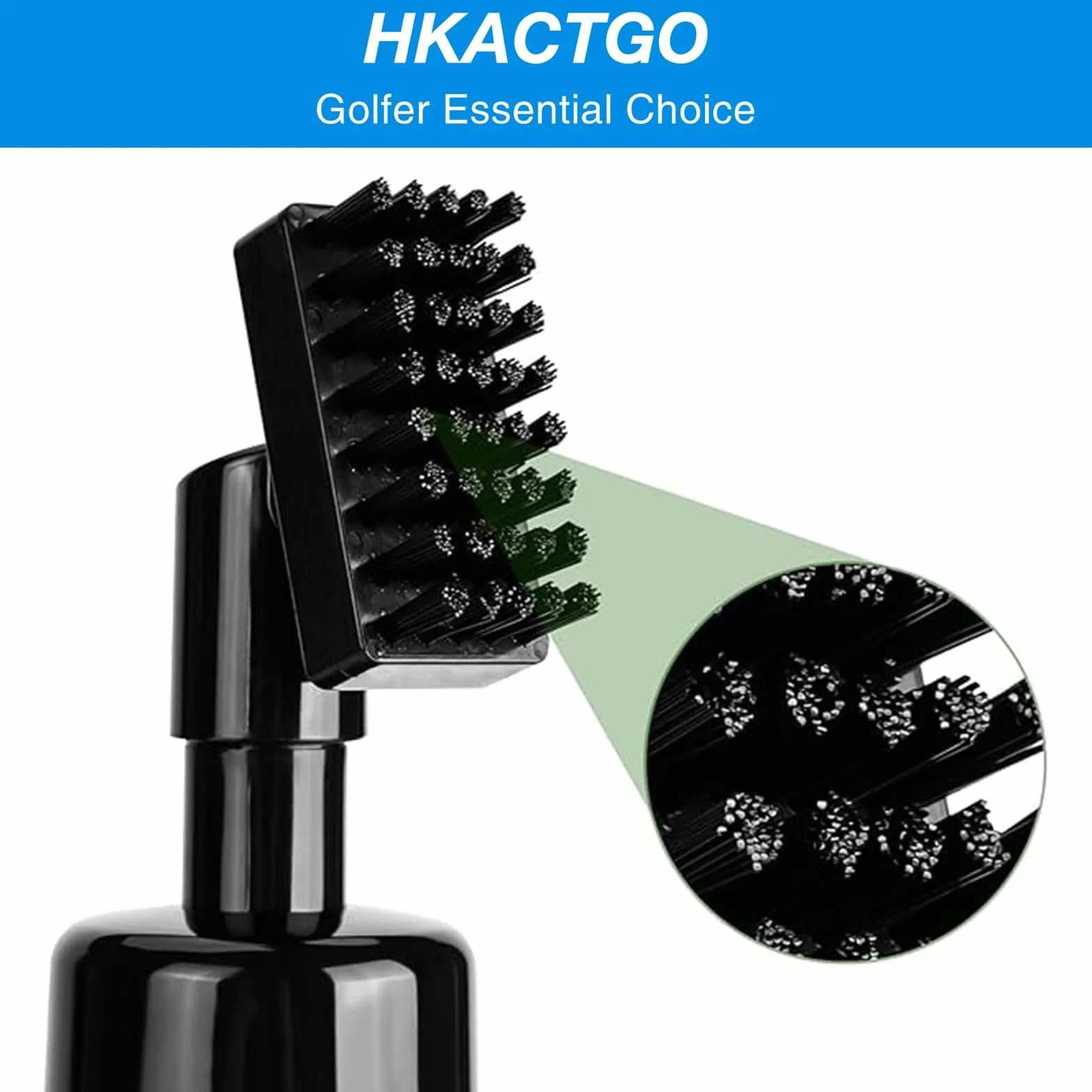 Cepillo limpiador de palos de golf con botella de spray, capacidad para 5 onzas de agua, herramientas de limpieza de golf portátiles y kits de limpieza de ranuras que son más ecológicos