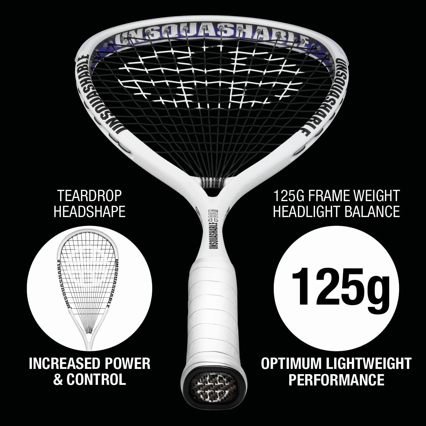 UNSQUASHABLE Thermo-Response 125 Raqueta de Squash