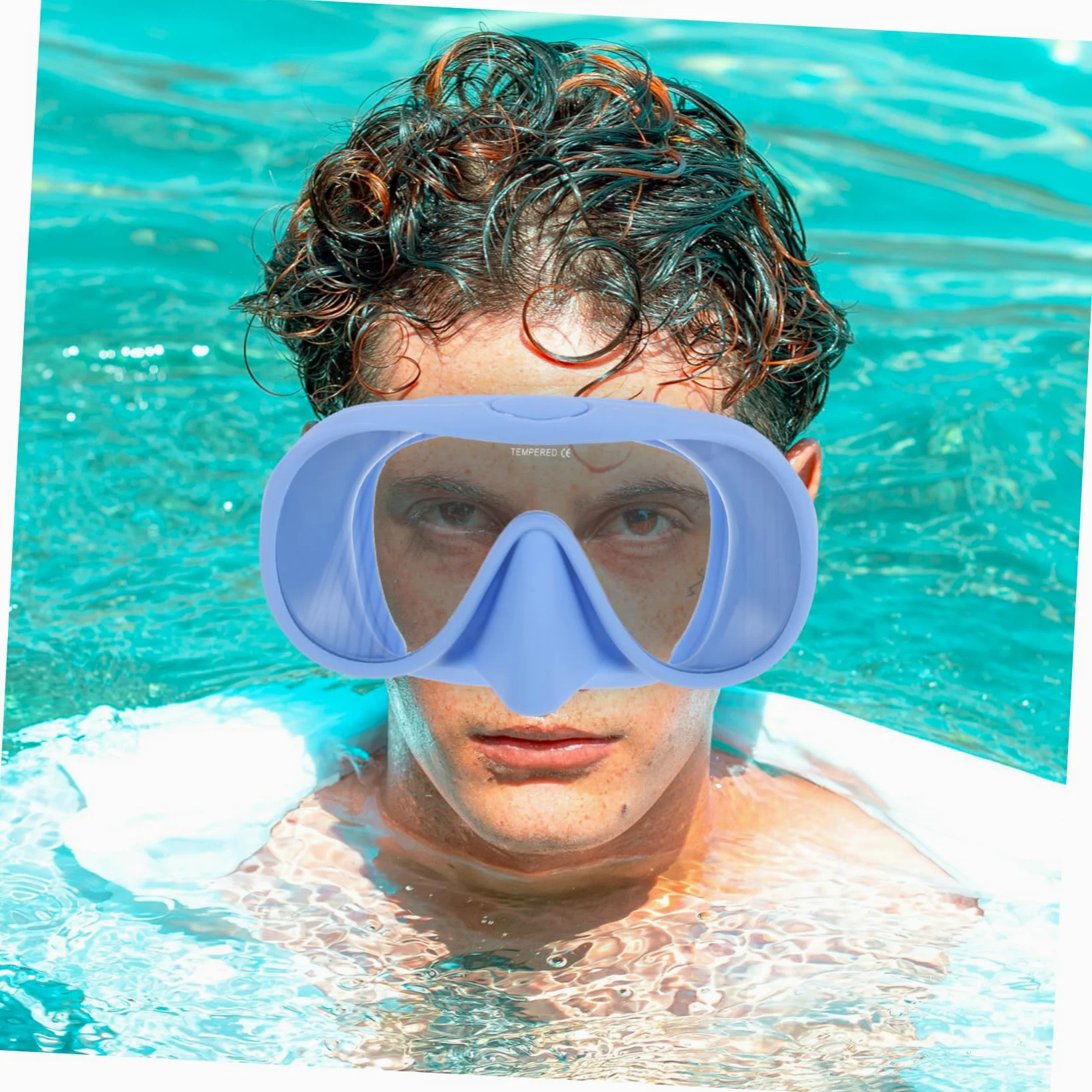 1juego De Buceo Profesional para Adultos Gafas Antivaho De Amplio Ángulo y Tubo De Snorkel con Estuche De Almacenamiento Equipamiento De Esnórquel y Buceo Color Azul