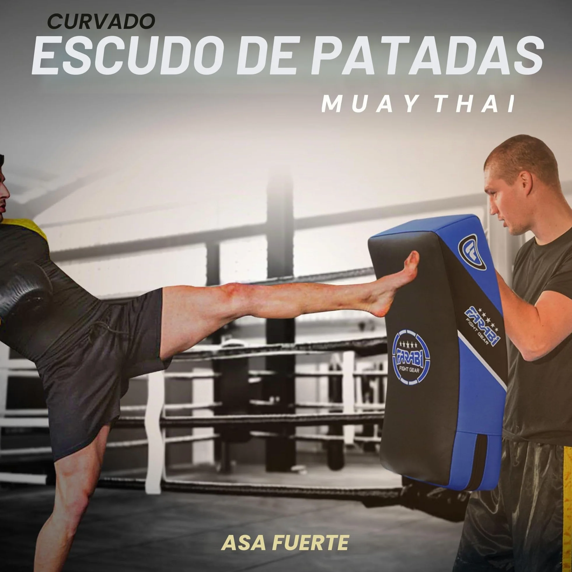 Farabi Sports Escudo pao MMA paos Muay Thai Artes Marciales Hook & Jab Boxeo Patadas Training Target paos Patadas Strike Kick Pad x 1 Unidad