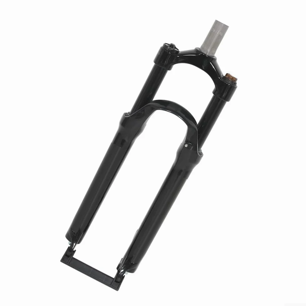 Horquilla delantera mecánica de aleación de aluminio para MTB con función de bloqueo, rebote ajustable y manejo sensible (66.0 cm gris)