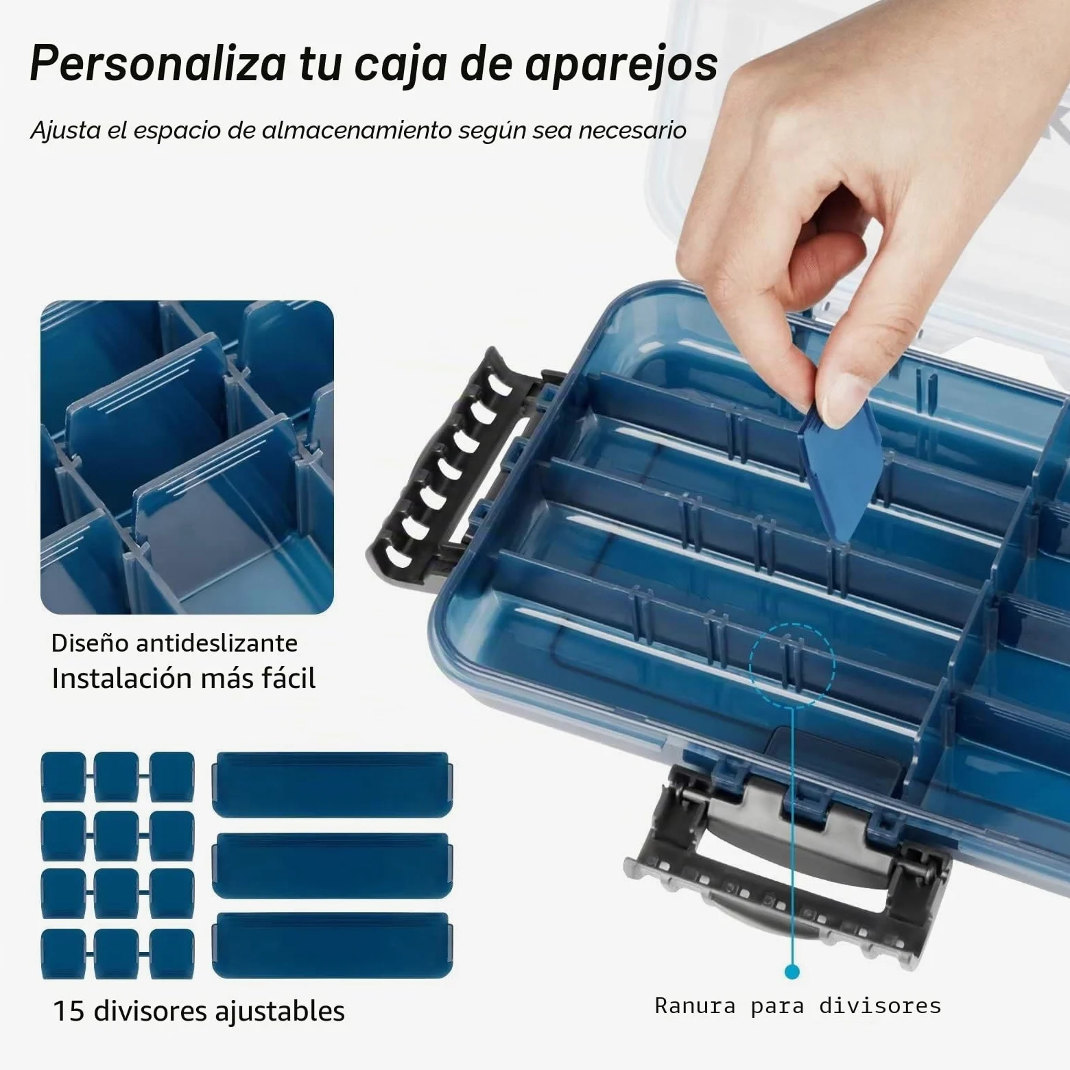 THKFISH Caja de Aparejos de Pesca Caja de Cebo Flotante Impermeable para Paletas de Aparejo de Pesca 3600-2pcs