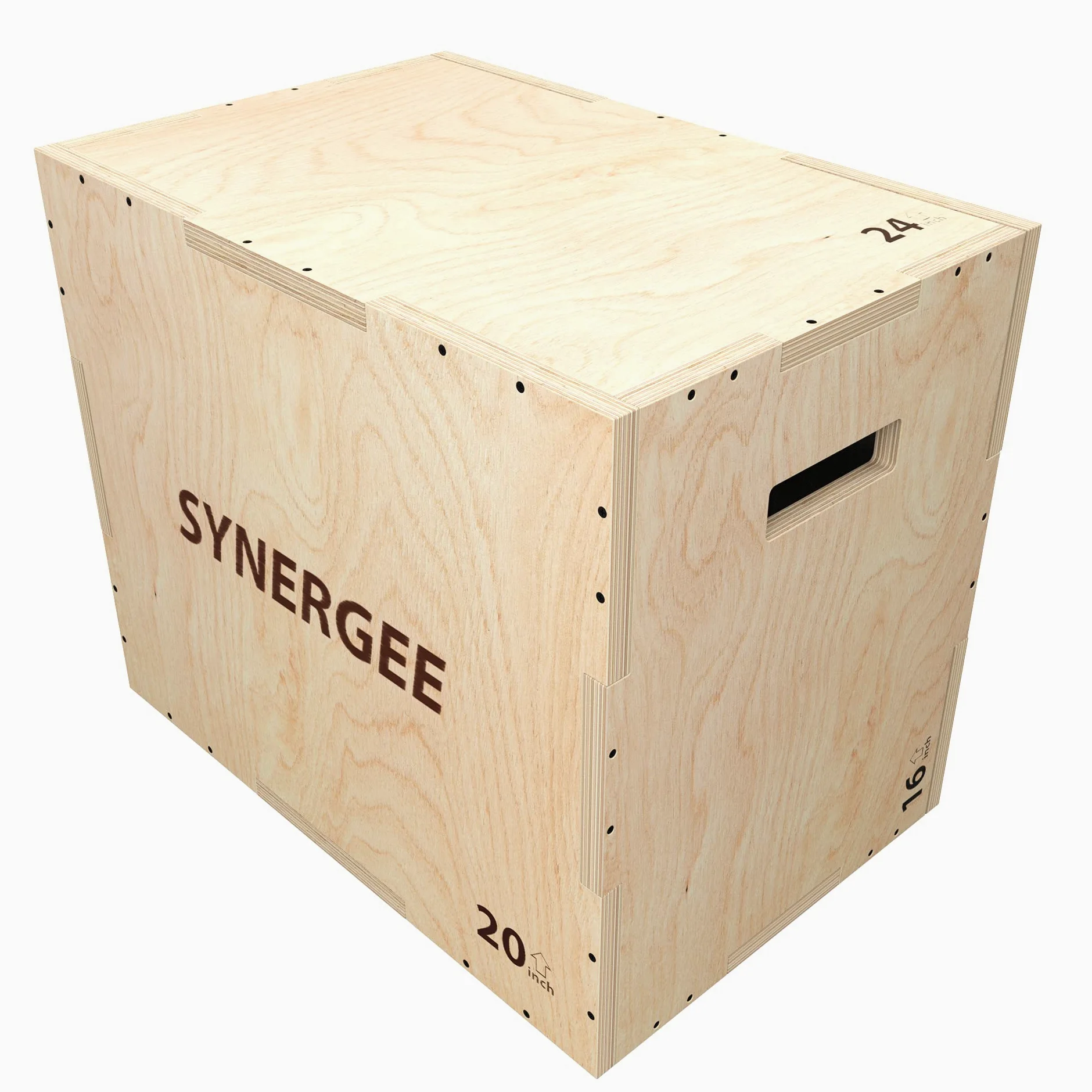 iheartsynergee Synergee 3 en 1 - Caja plyométrica de Madera Antideslizante para Entrenamiento y acondicionamiento