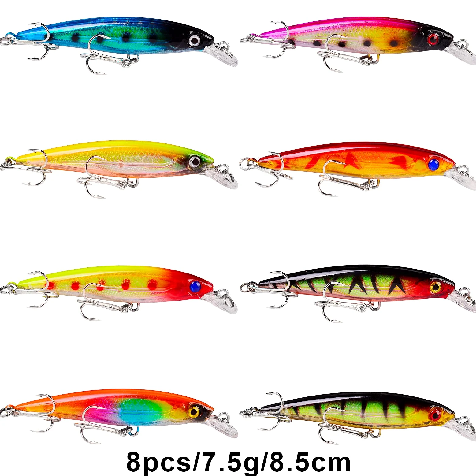 Señuelos de Pesca Tackle Kits Incluyendo plástico Duro lápiz de cebos VIB Crankbaits Metal Cuchara señuelos plomados Topwater señuelos Aparejos de Pesca Surtidos, Conjuntos, 006-43PCS