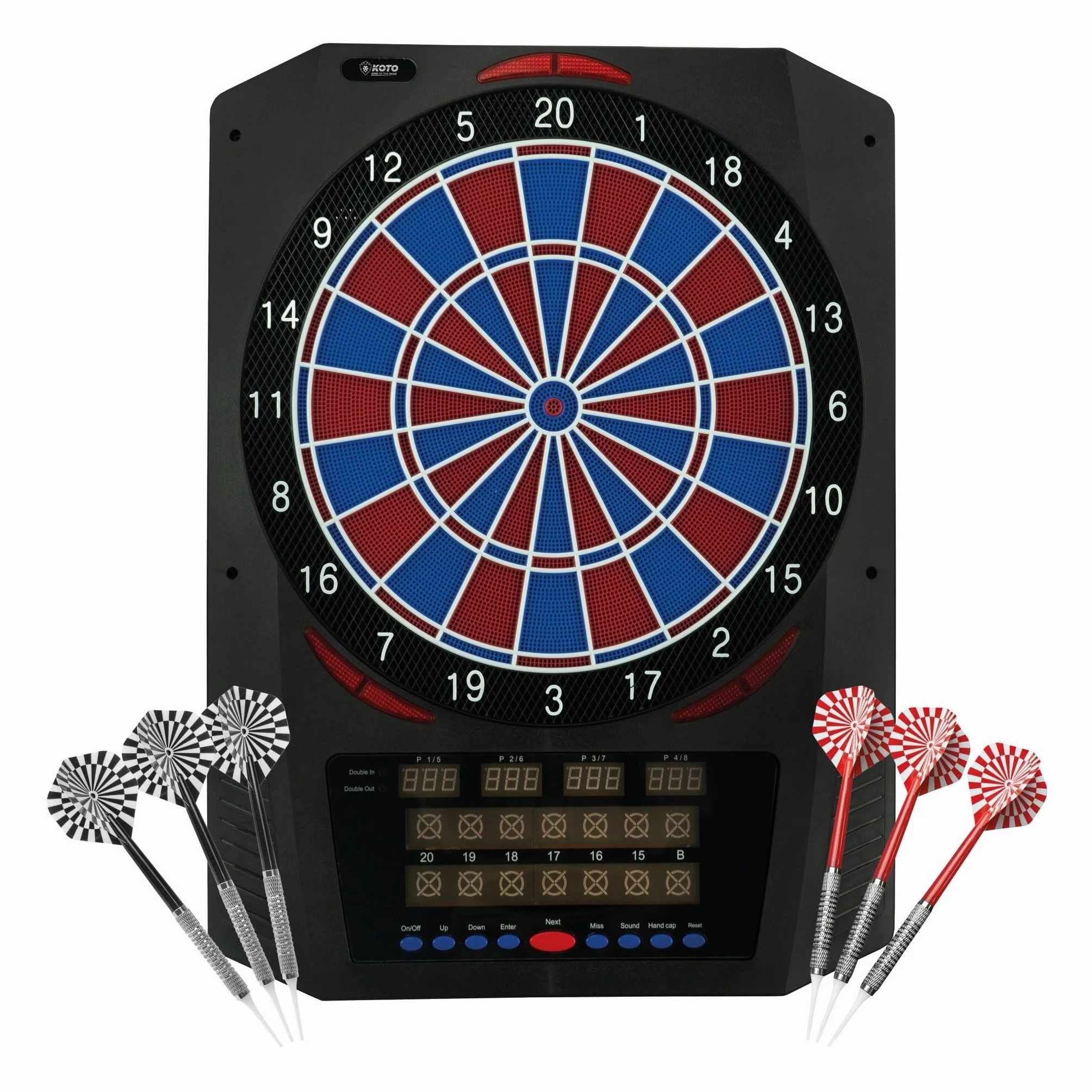 KOTO – Diana Electrónica Royal 580, 6 Dardos Soft, 36 Juegos, Más de 580 Variantes, para 1-8 Jugadores