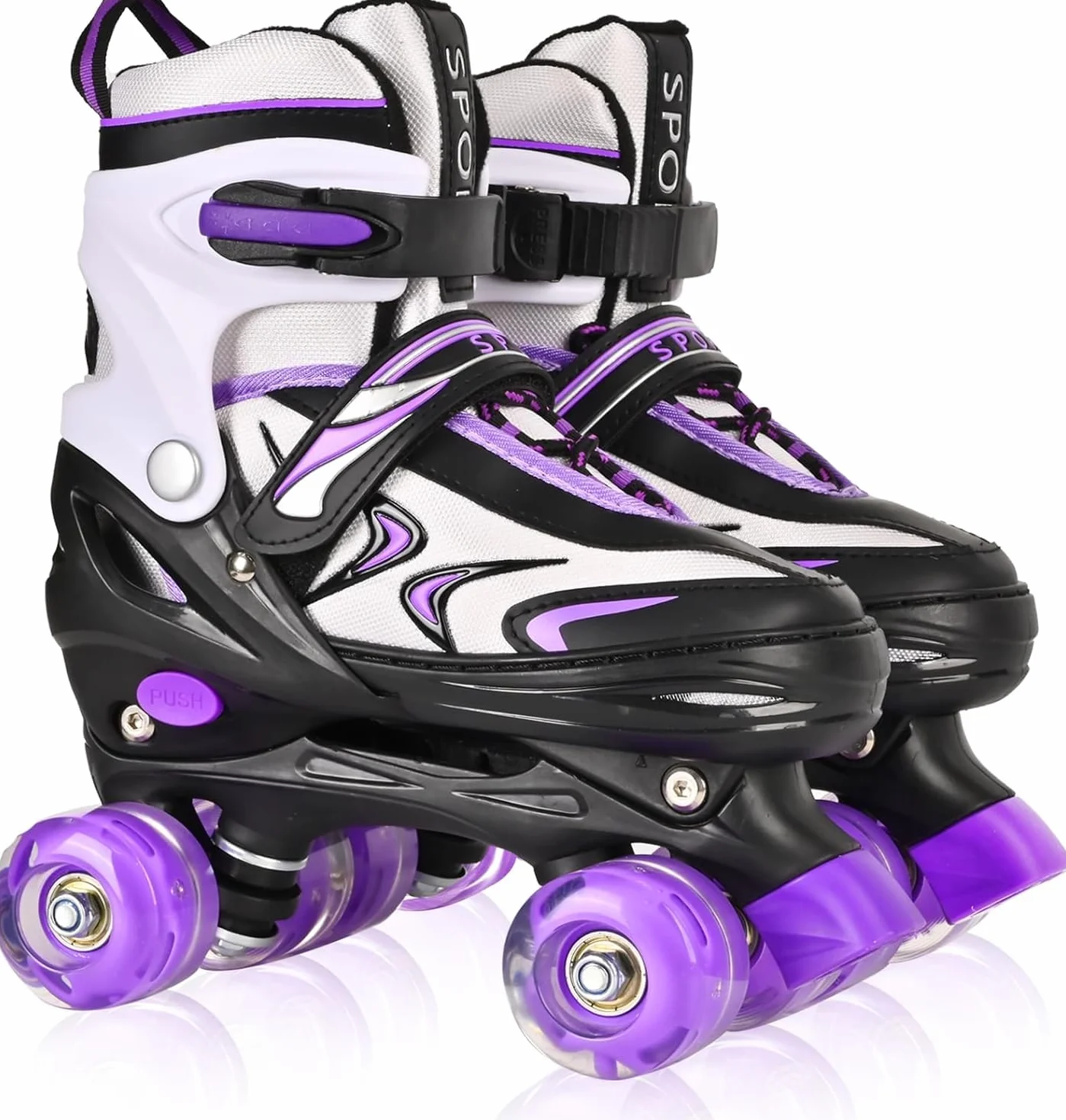 Patines Ajustables para Niños con Ruedas Luminosas, 4 Tamaños