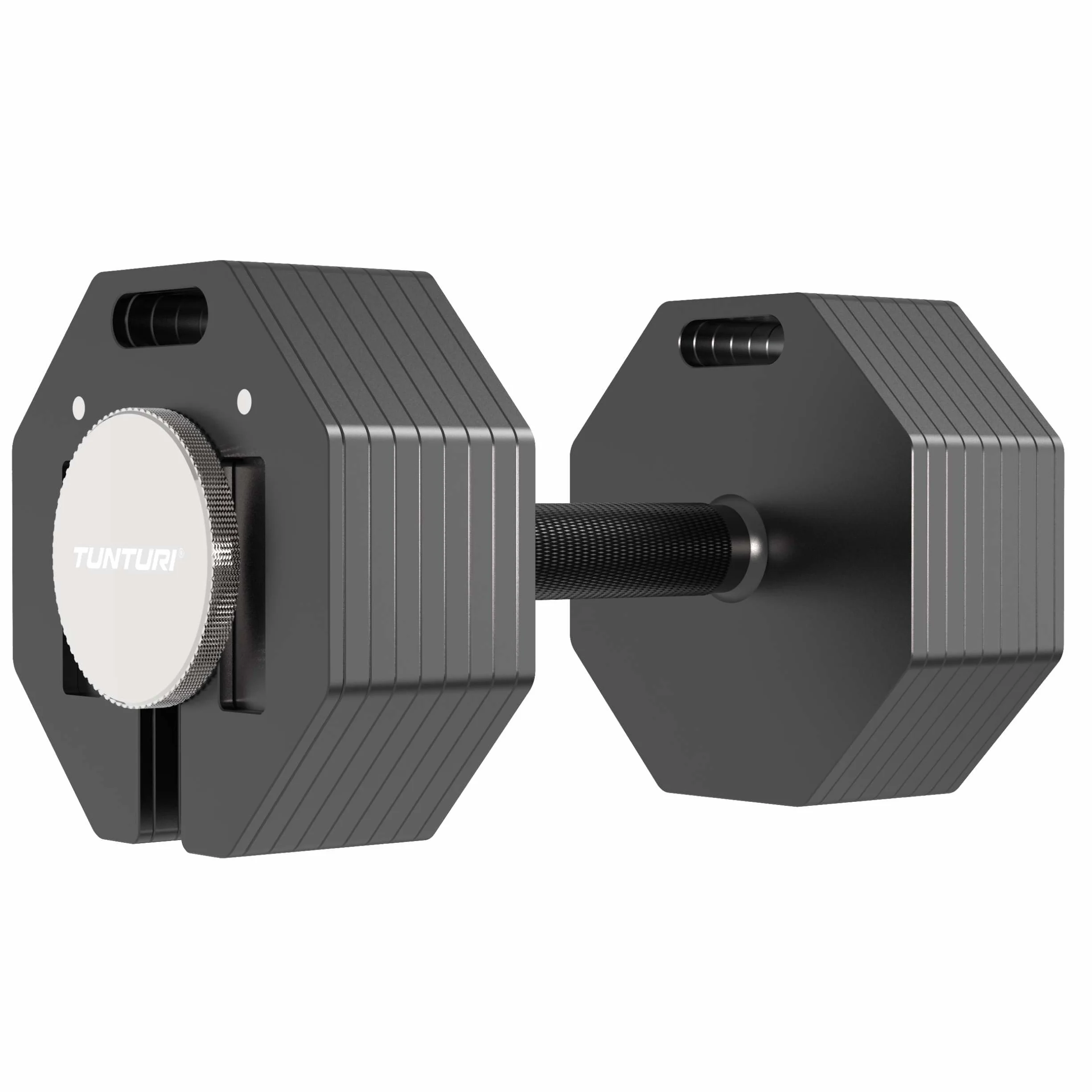 Tunturi Rapid - Mancuernas ajustables - Juego individual de 36 kg - Ajustable de 4 a 36 kg - 17 mancuernas en 1 - Juego de pesas para el hogar