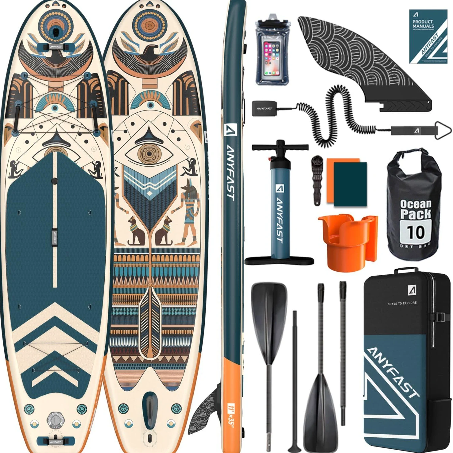 Tabla Paddle Surf Hinchable - Paddle Surf Hinchable para 2+1 Personas/Familia con Accesorios,Stand Up Paddleboard para Adultos & Todos los Niveles