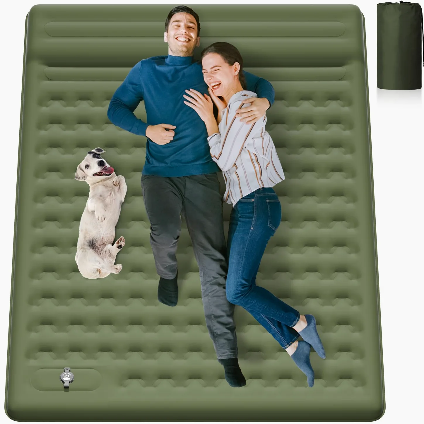 Colchoneta autoinflable para 2 personas, colchón de aire para camping, cama de camping, tienda de campaña, cama de camping, colchoneta de playa, inflable, esterilla de camping, accesorios