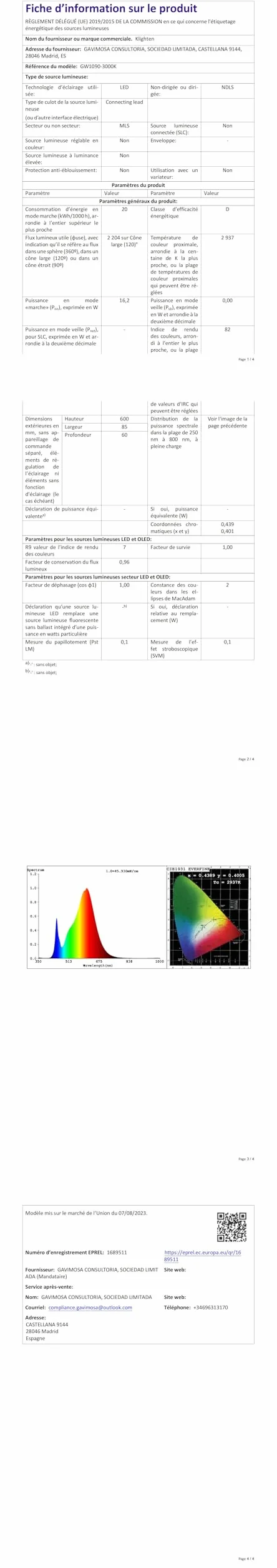 Klighten Luz Espejo Baño LED 60cm 20W 2000LM Apliques Moderno 110-240V 3000K Blanco Cálido Cromo