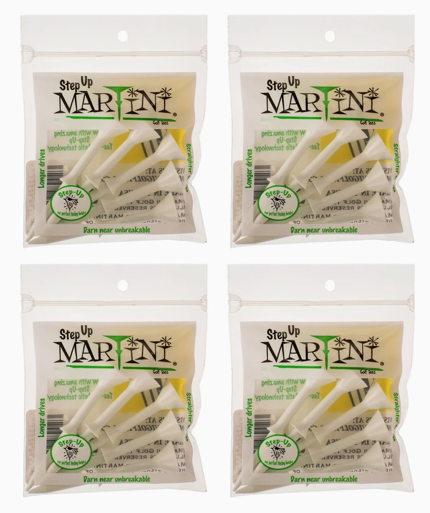 Martini 3 1/4 "Step-up Golf Tees – 4 Unidades (20 Tees)