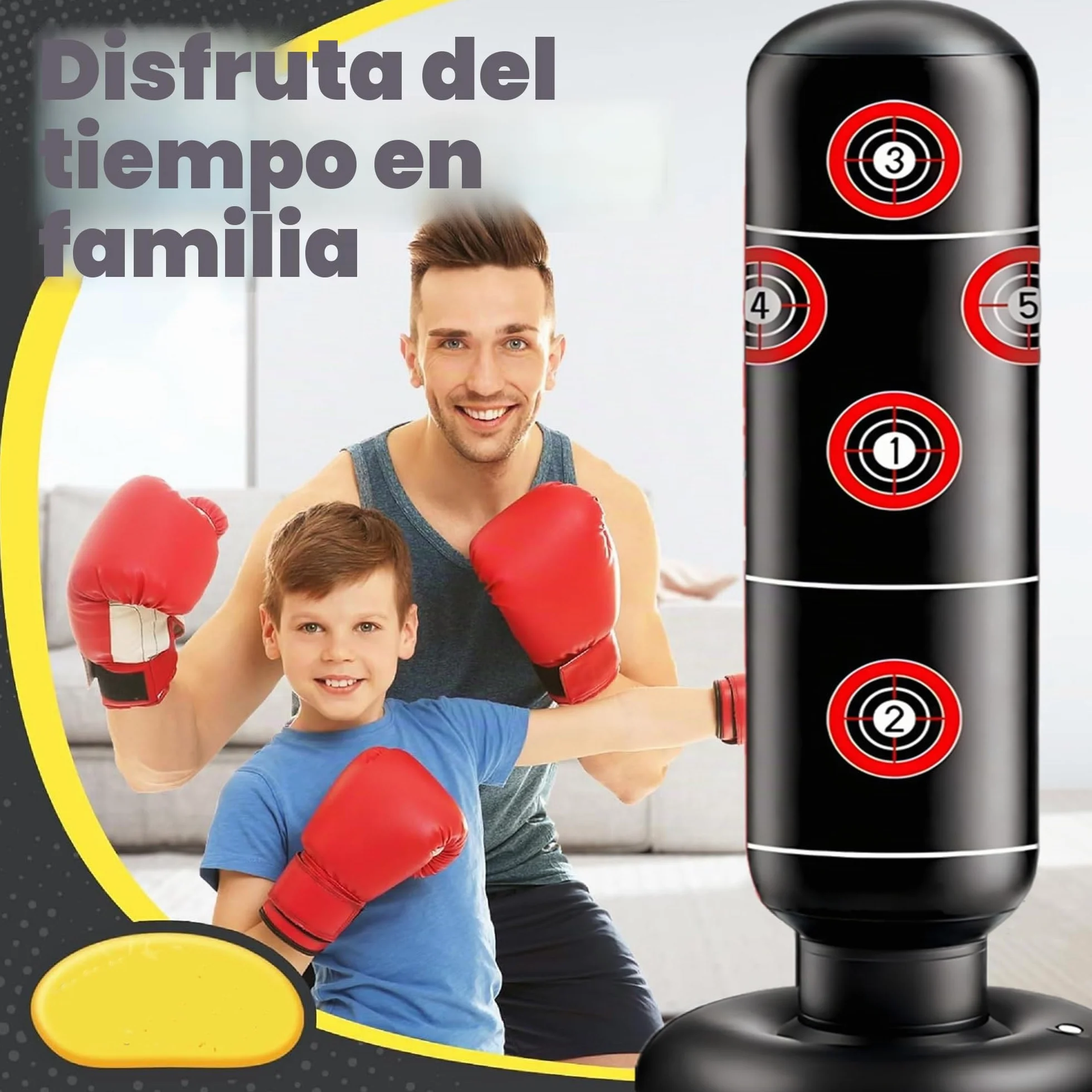 Saco de Boxeo Inflable 165cm para Niños con Guantes MMA Karate Taekwondo 2025