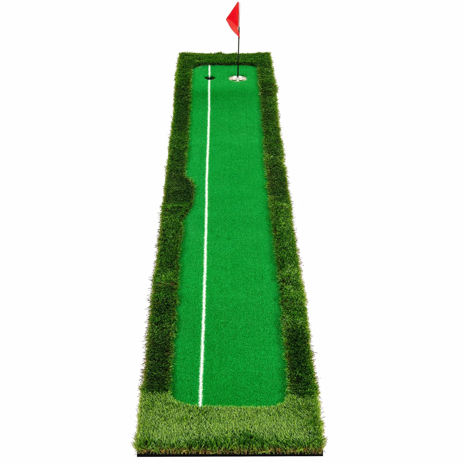 COSTWAY Alfombra de Práctica de Golf 300 CM, Césped Artificial, 3 Pelotas de Golf y 2 Tamaños de Hoyos, Tapete de GOF, Interiores Exteriores Hogar Oficina Jardín y Patio