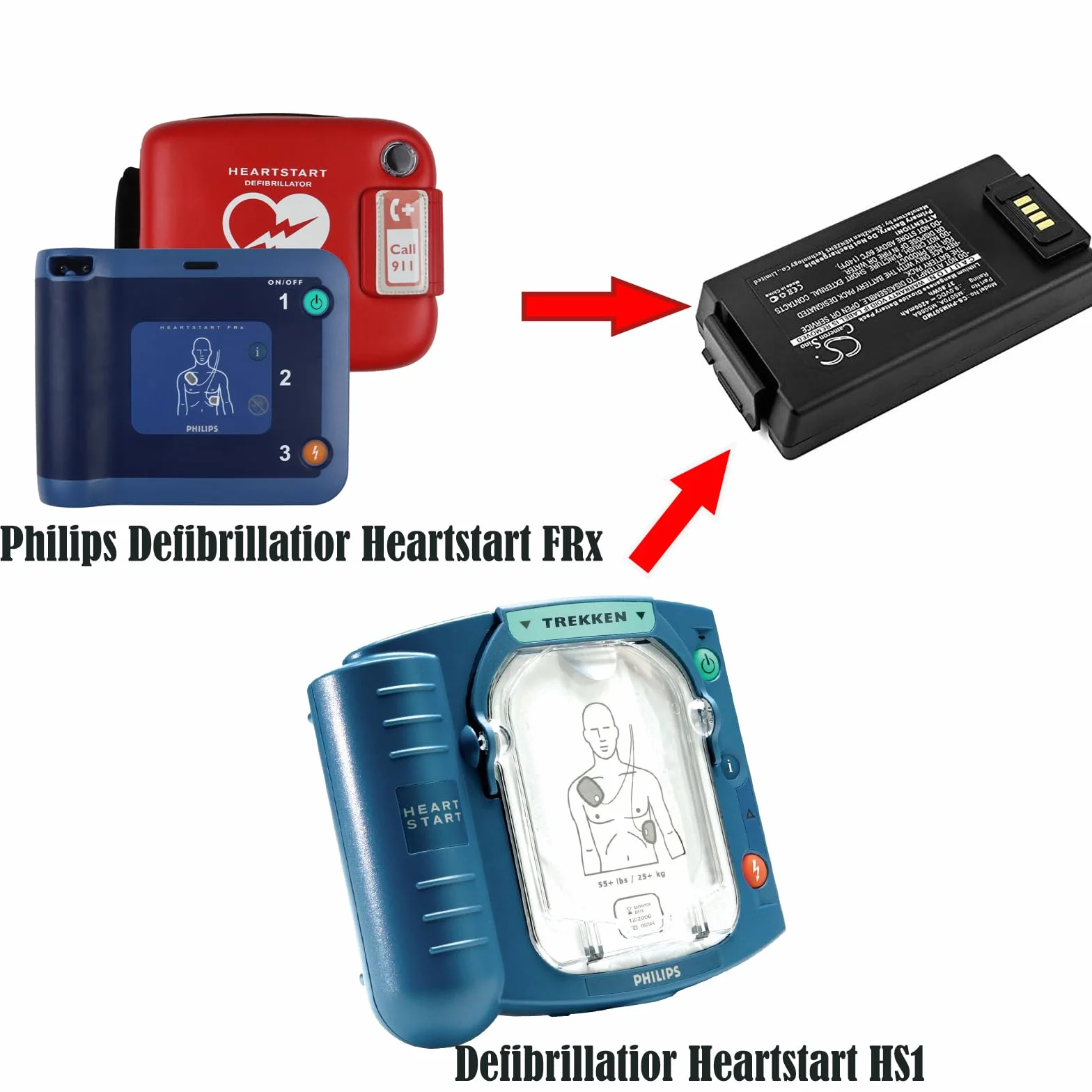 Batería de Repuesto 4200mAh para Philips HeartStart FRx HS1