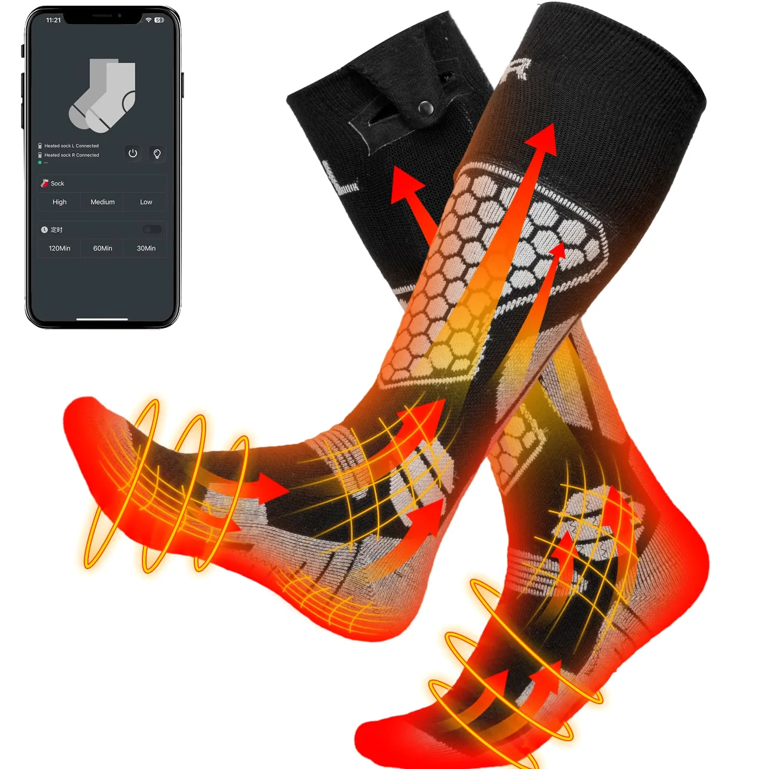 KEMIMOTO Calcetines calefactables para hombre y mujer