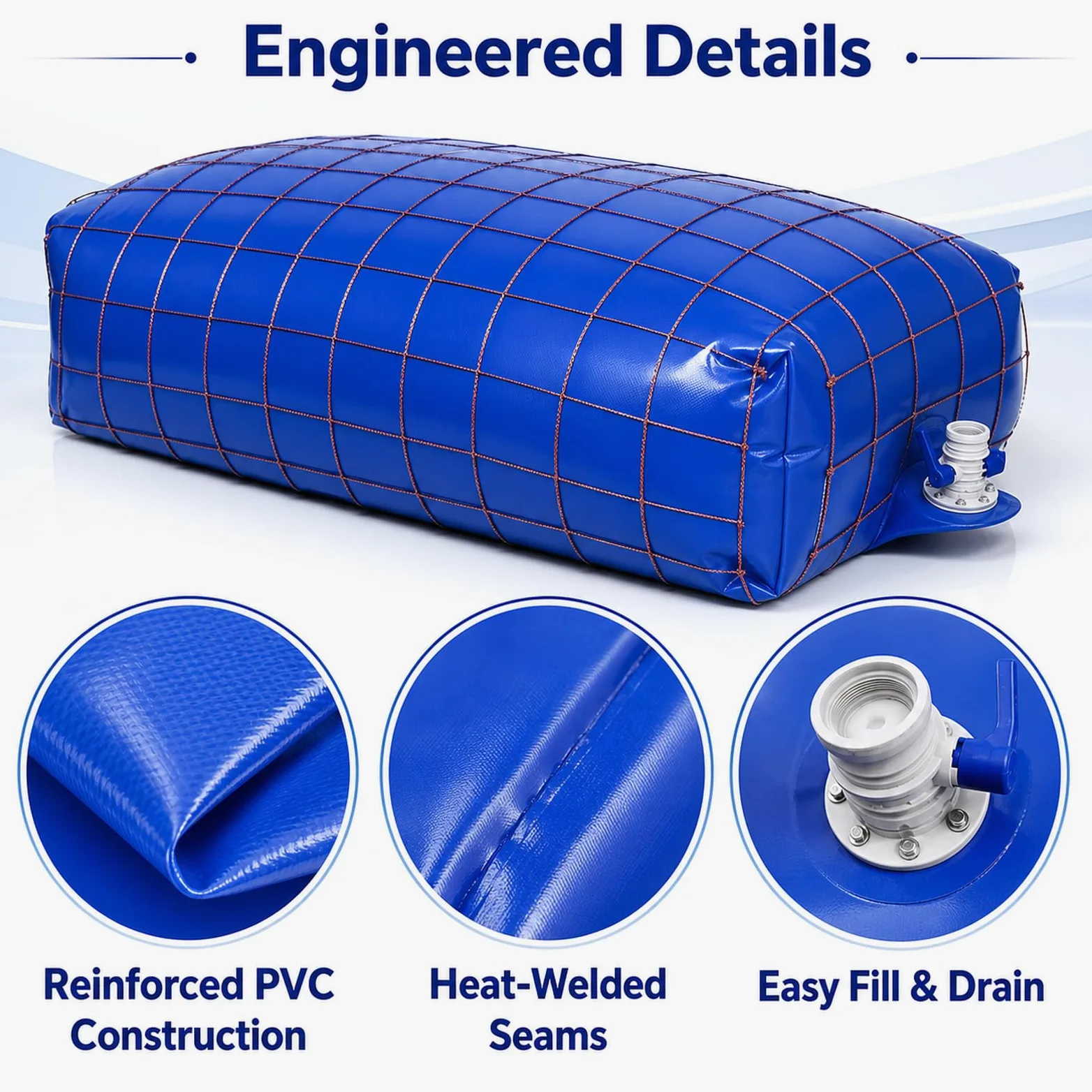 Vejiga De Agua Plegable,Contenedor De Emergencia Tanque De Agua,Bolsa De Almacenamiento De Agua PortáTil,FáCil De Usar,para DepóSito De Agua JardíN,Camping