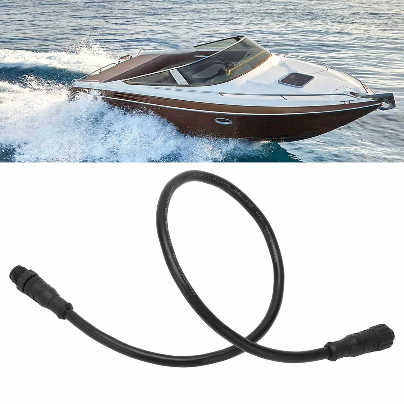 Tbest Cable de Caída para N2K, para Cable Troncal NMEA2000 0,5 M 5 Pines IP67 Impermeable GPS Marino Accesorios para Redes Lowrance