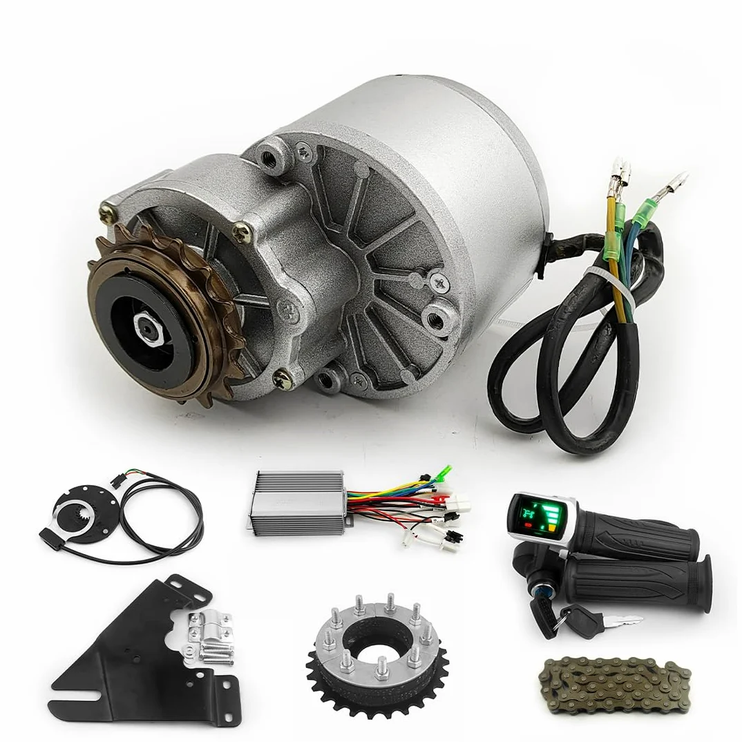 L-faster DIY 250 W 350 W solución barata radios engranaje piñón PAS lado izquierdo cadena motor sin escobillas para bicicleta eléctrica