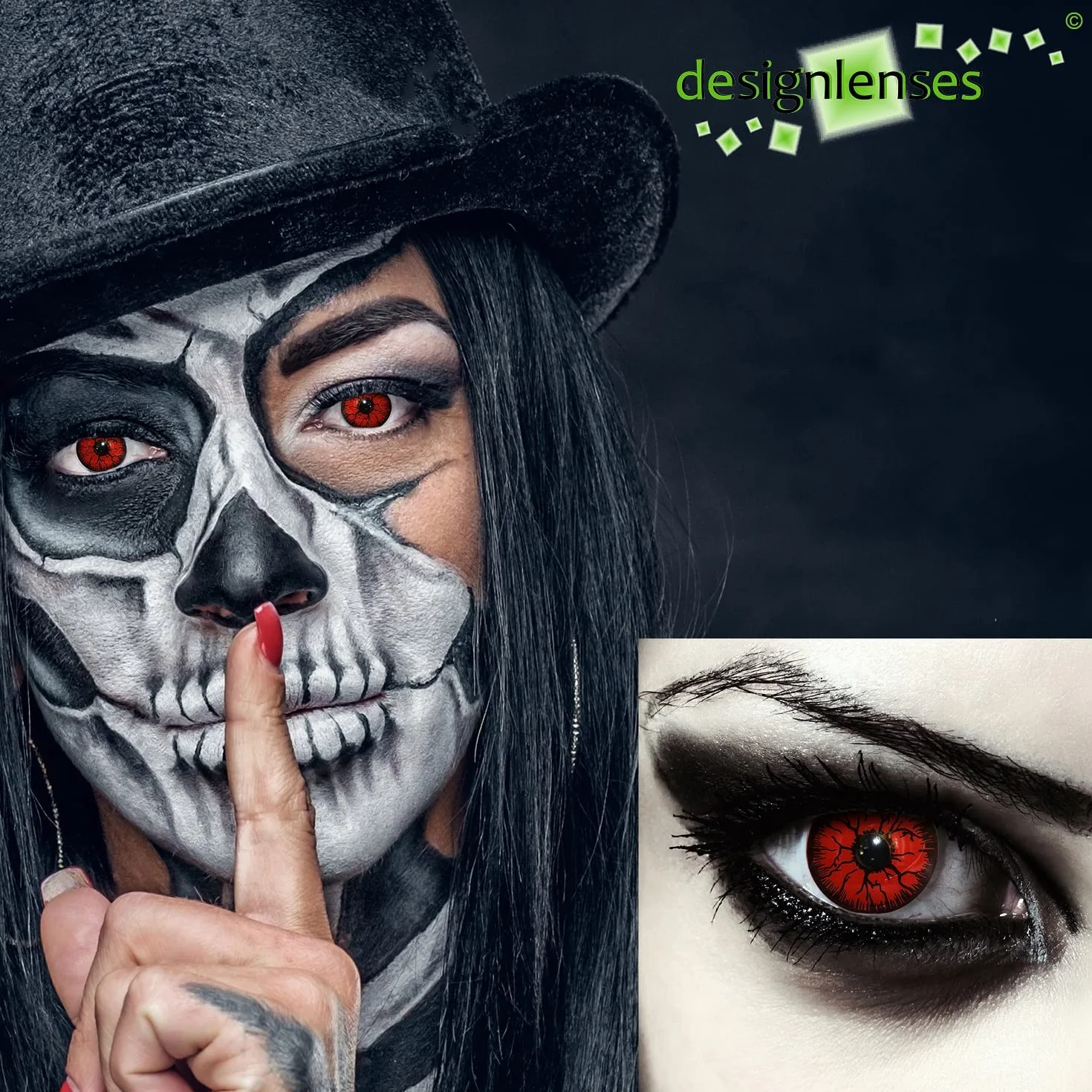 Lentillas diarias rojas Halloween vampiro disfraz 1 par sin graduación 14.00