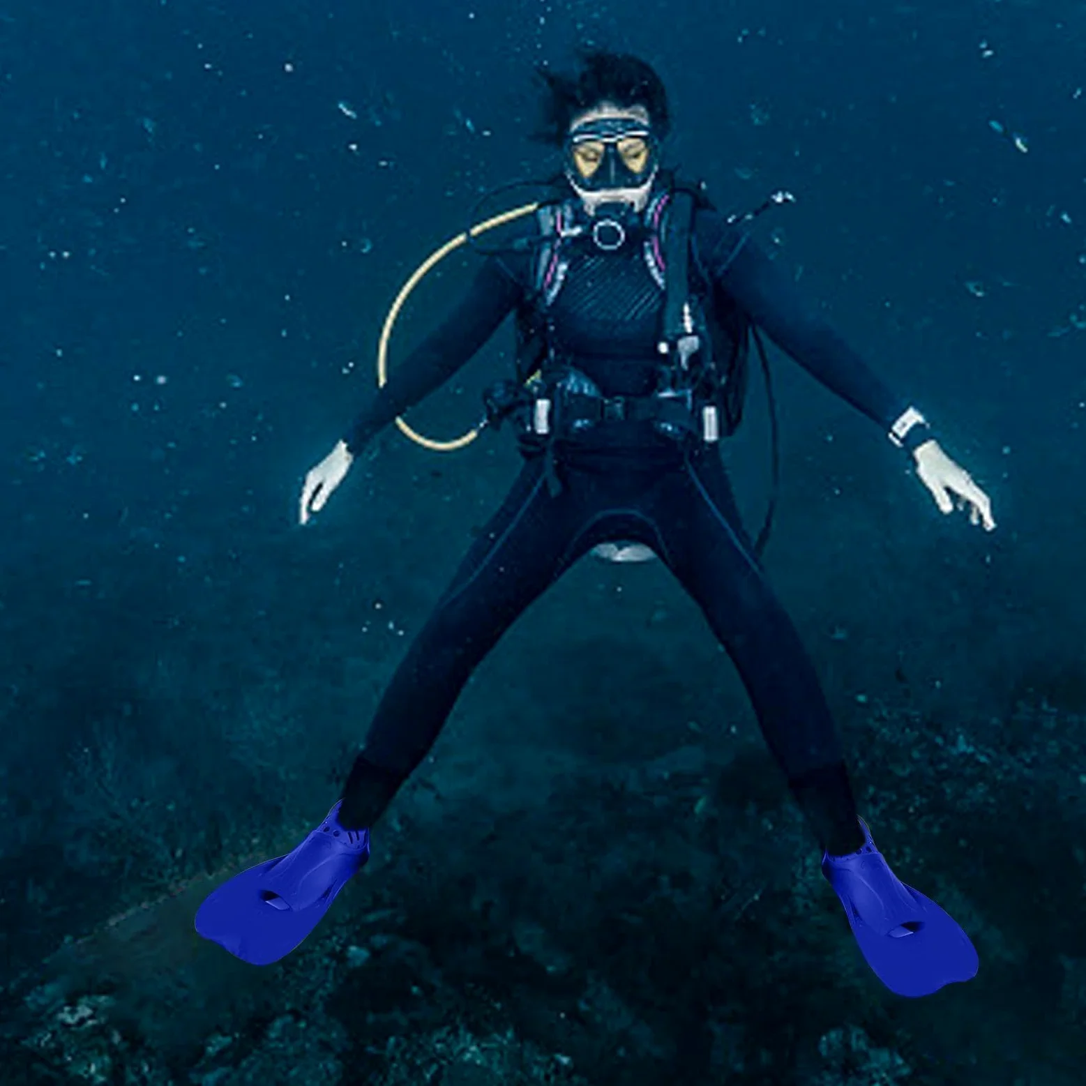 Aletas De Natación de Silicona Aletas cortas - Entrenamiento Snorkel Para Adultos | Aletas De Buceo Con Pie Completo Y Hoja Flexible, Aumento De Velocidad, Uso En Natación | Aletas De Natación Para