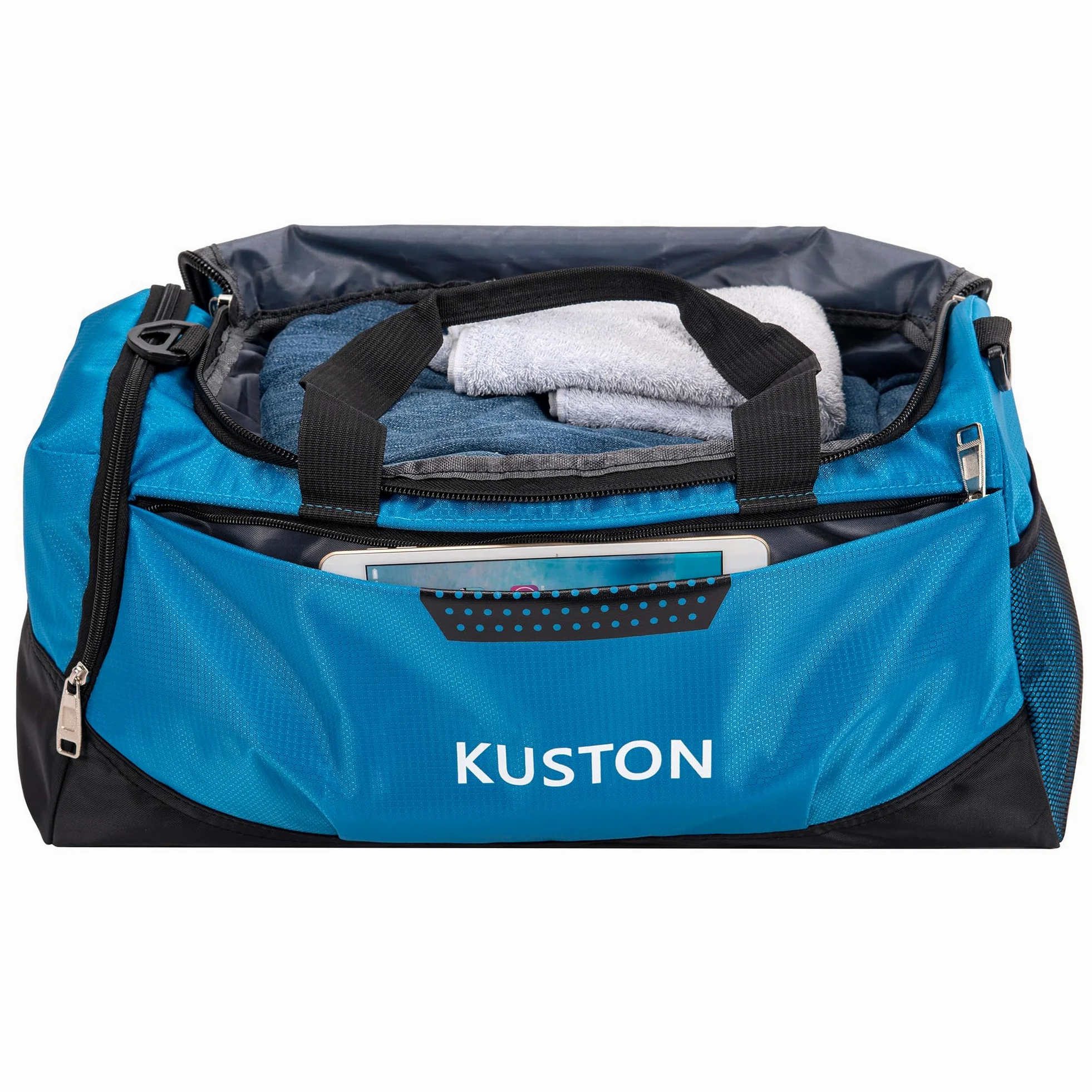 Bolsa portátil con cordones de zapatos, bolsa de gimnasio para hombres y mujeres, bolsa de viaje con equipaje de mano de pequeña capacidad, Azul, Deportivo