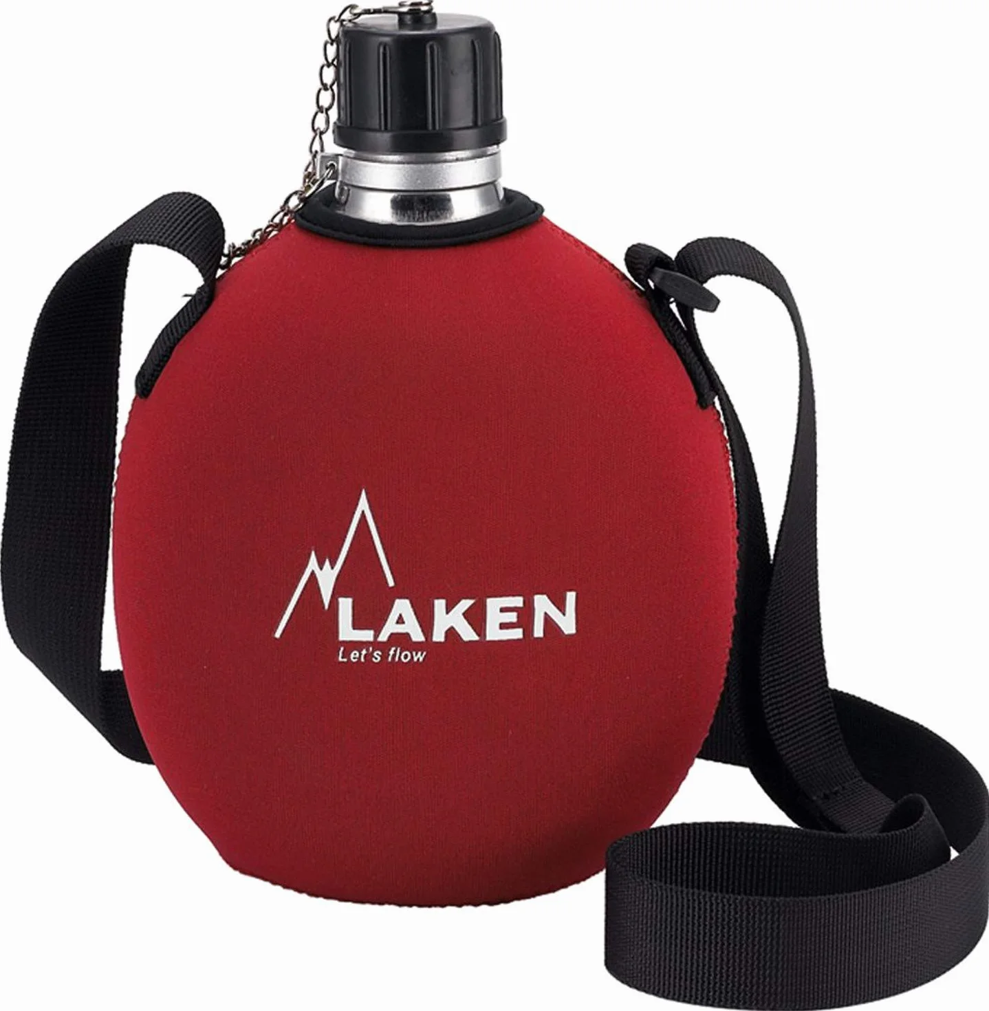 Laken M121582 - Cantimplora aluminio con funda roja