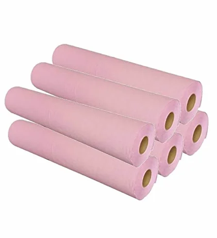 Rollo de Papel Camilla 1 Capa 1,5 kg 70 mts Rosa Kavak Cosmetics X6