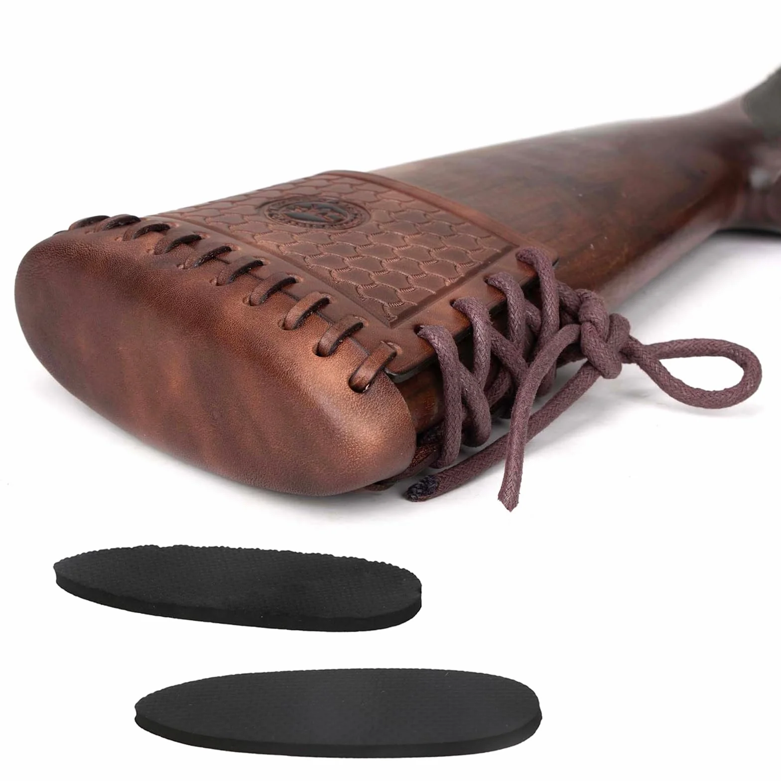 Extensión de la Culata de la Almohadilla de Retroceso de Cuero de Vaca con Inserciones para Escopeta de Rifle