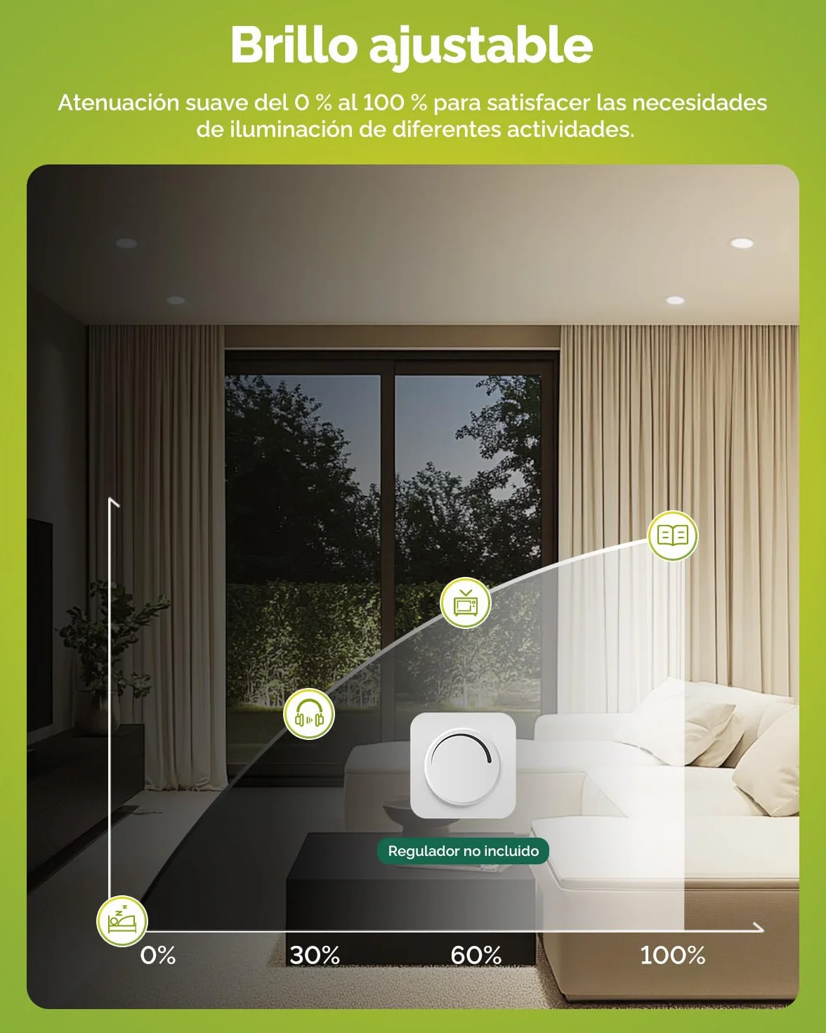 Fondiiz 12 Pack Focos LED Interior Techo Regulable 6W Downlight IP44, Corte 75mm-90mm, Diámetro 98mm