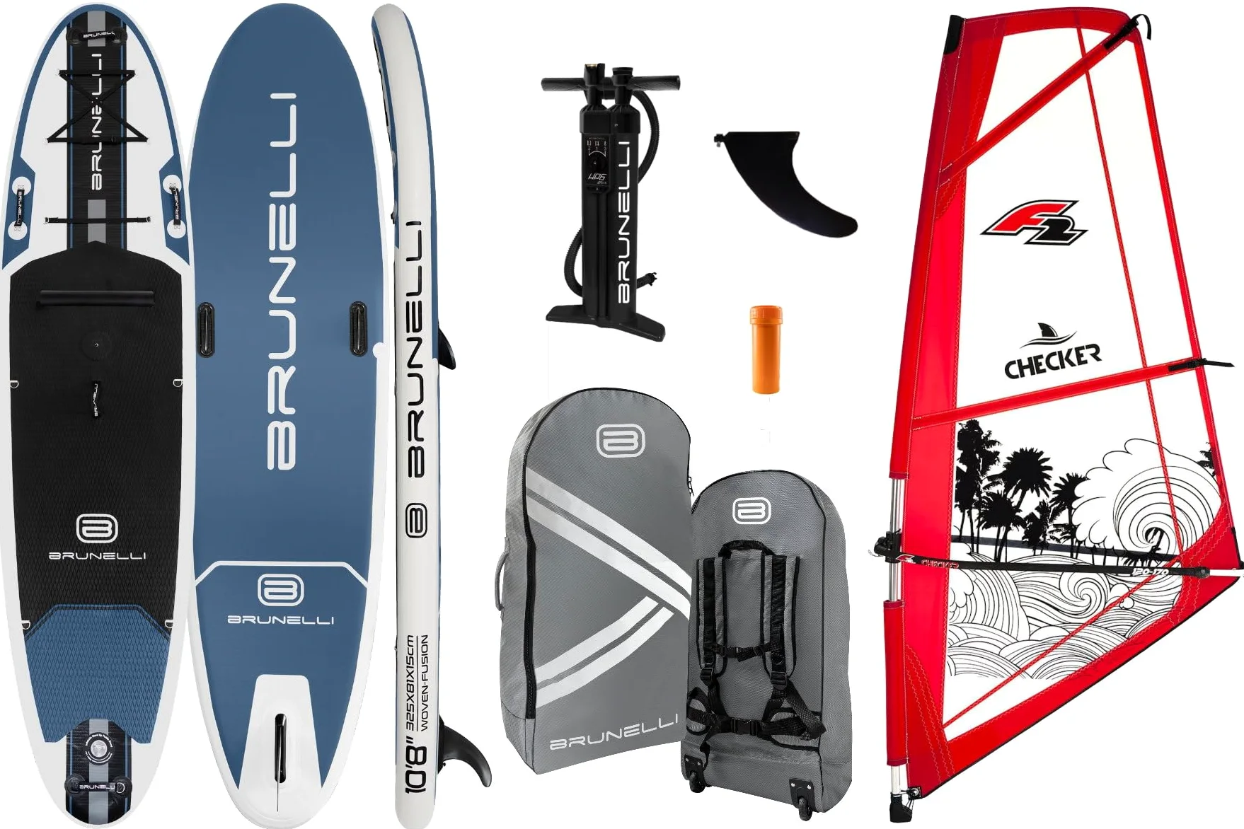 BRUNELLI Windsurf - Tabla de surf (10,8 unidades, 4,5 m²)