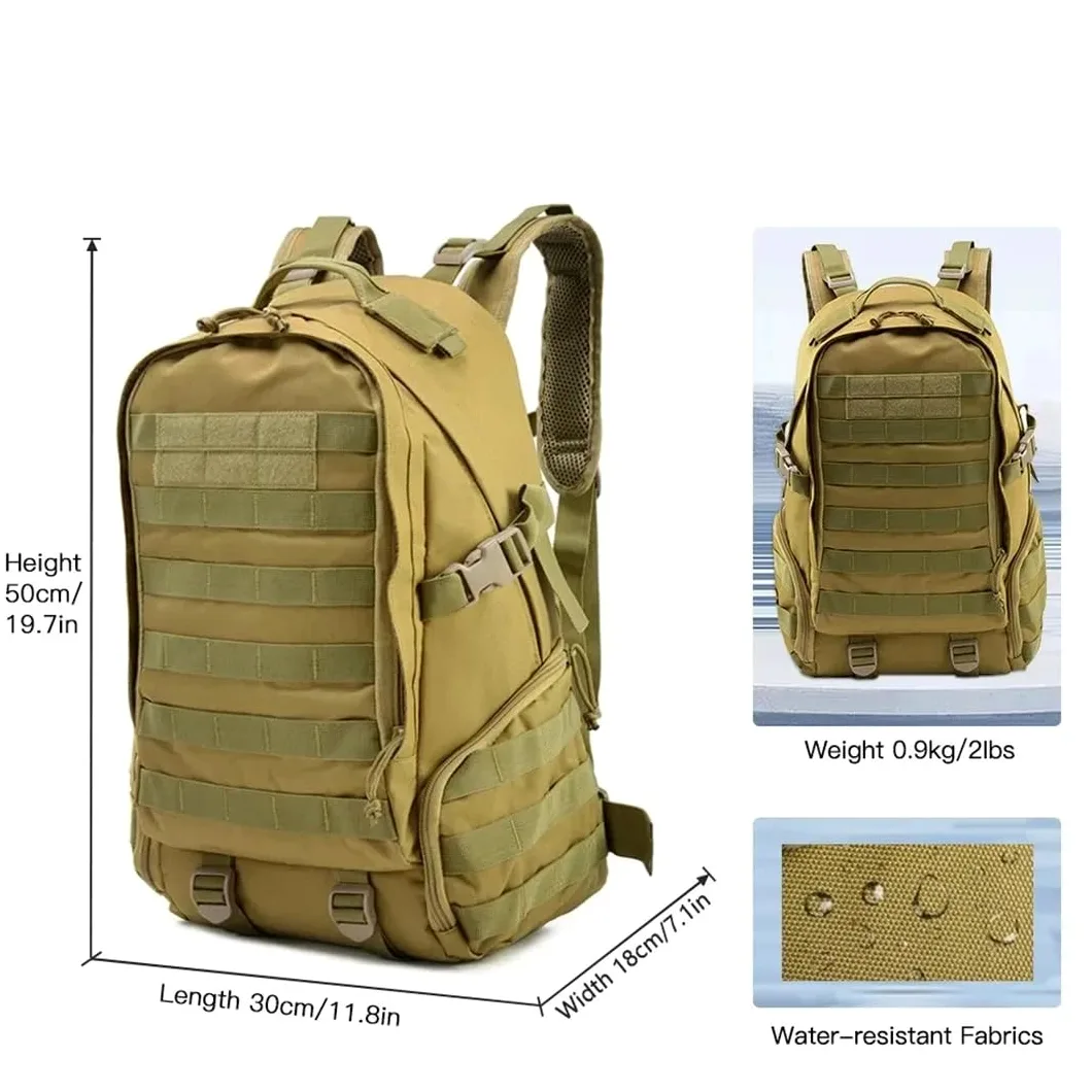 Mochila táctica de senderismo al aire libre, bolsas Oxford impermeables, mochila de camping, senderismo, escalada, bolsa de caza