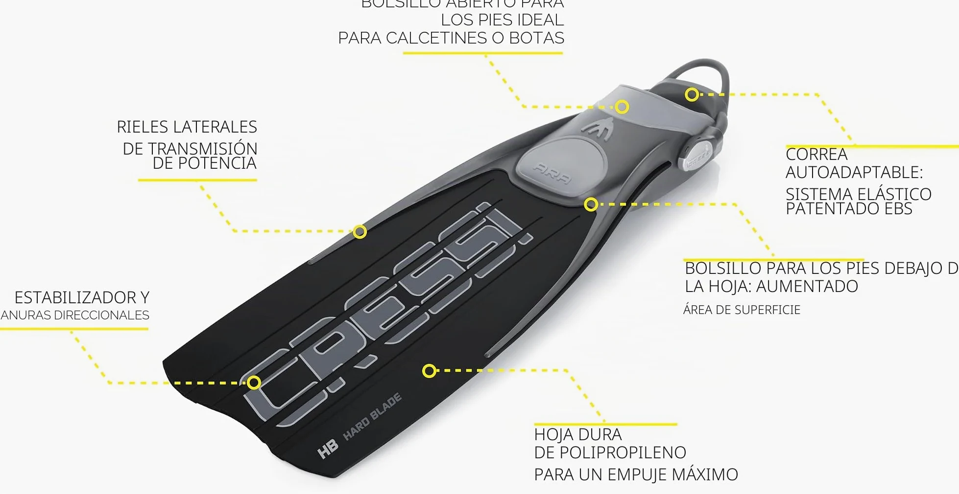 CRESSI Ara Ebs Fins Aletas de Buceo, Unisex Adulto