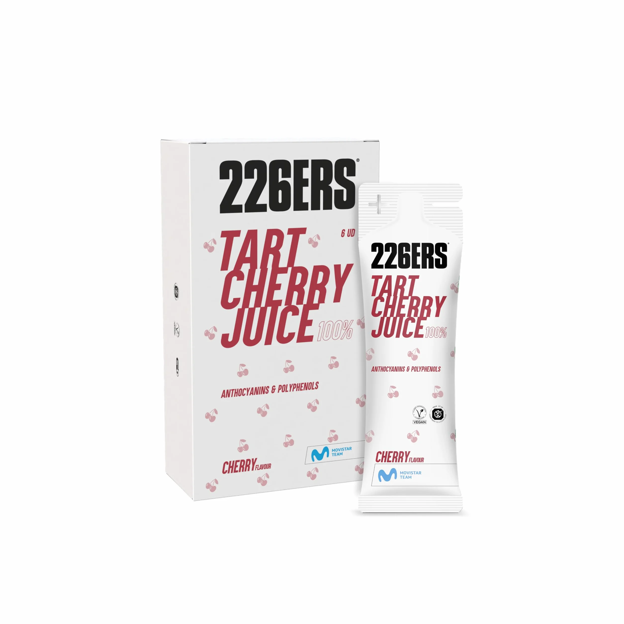 226ERS Tart Cherry Juice Concentrado Recuperador Muscular Antiinflamatorio Vegano Sin Gluten Pack 6 x 60 ml