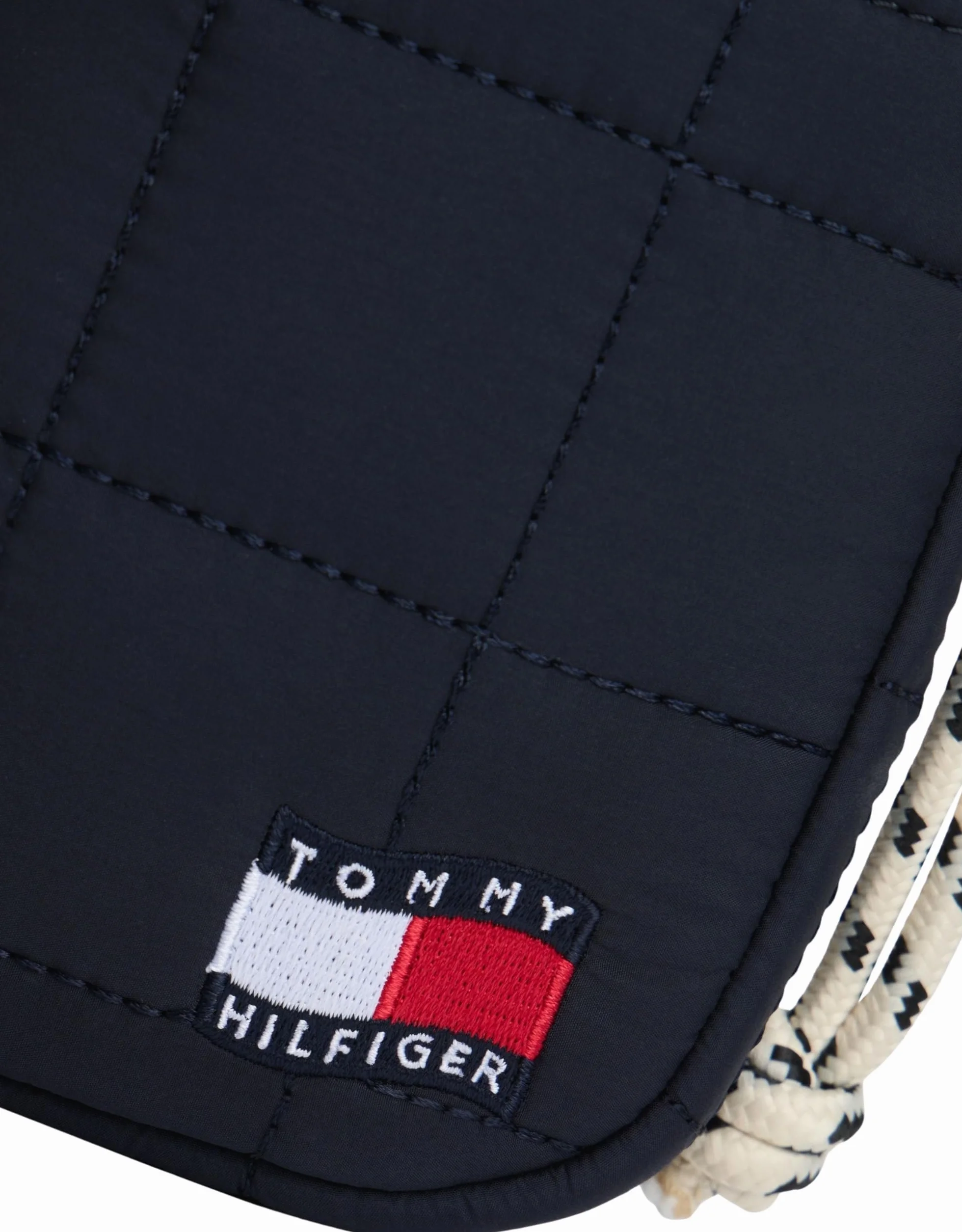 Tommy Hilfiger Wavy Flag Quilted Phone Bag Ka0ka00039, Bolsos de Mano Unisex niños, Blue (Space Blue), Talla única