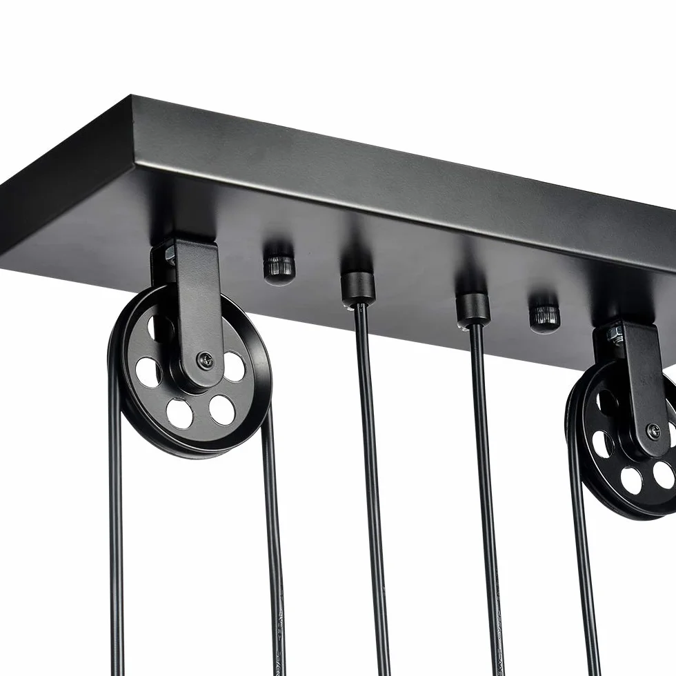 Lámpara de techo regulable industrial rústica vintage tres luces para cocina comedor