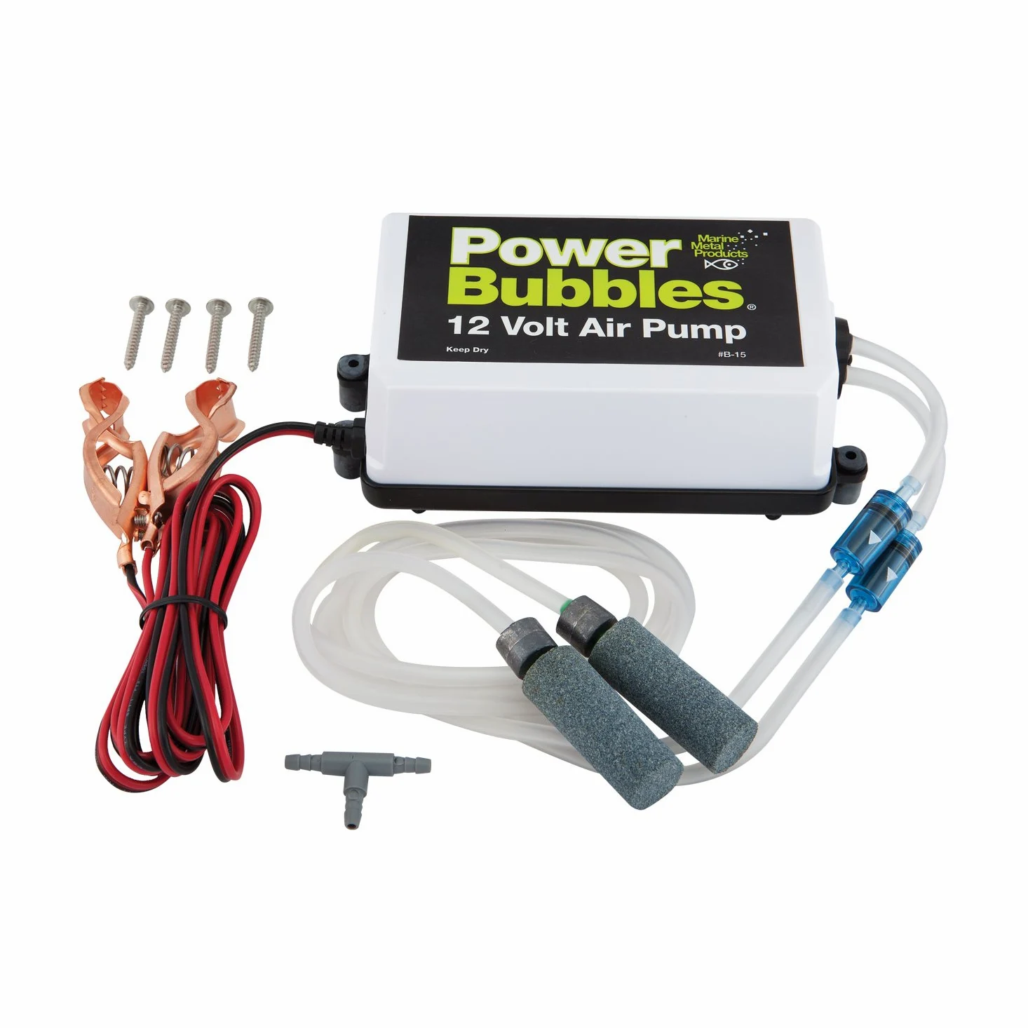 Marine Metal B15 Burbujas de alimentación Sistema de aireación 12 V DC