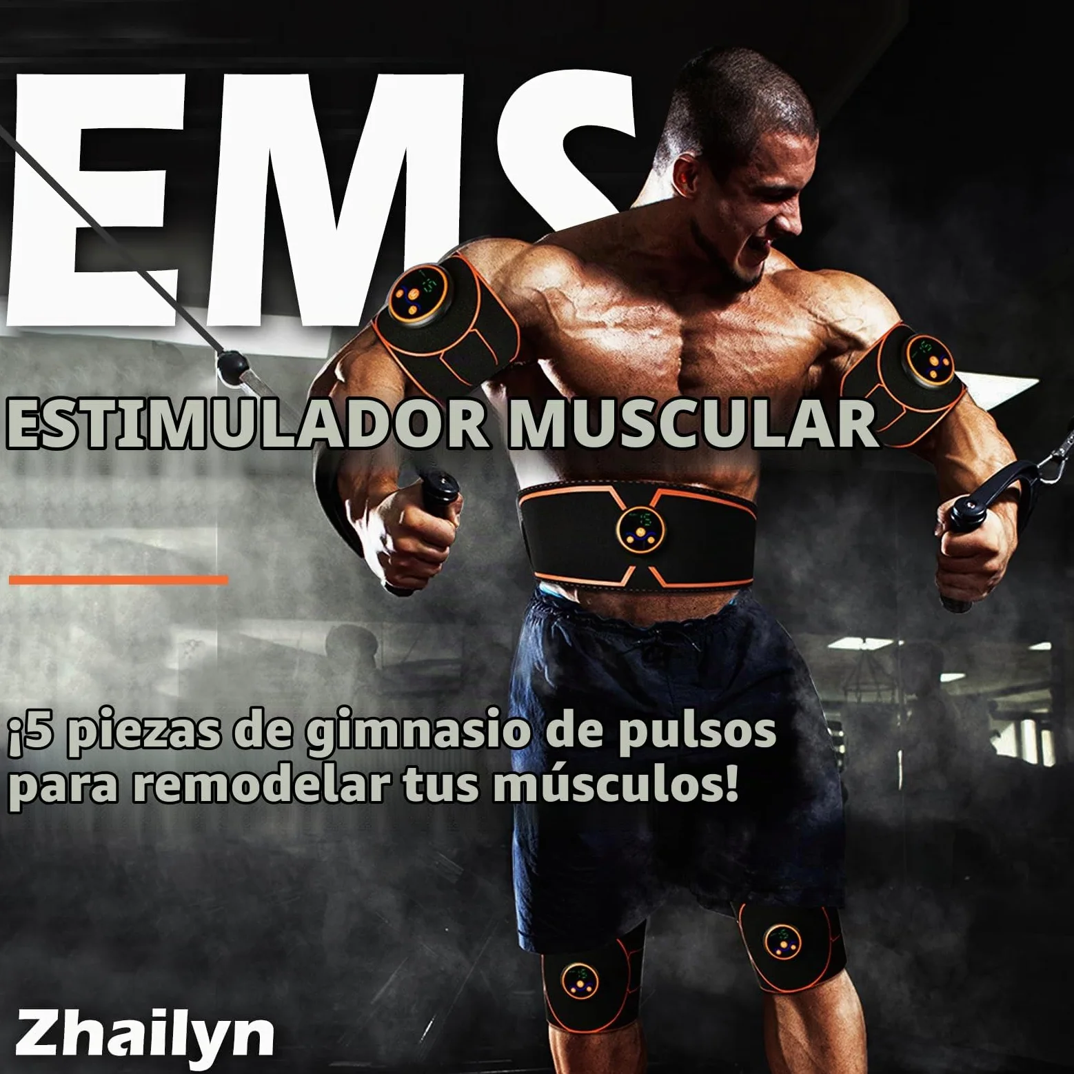 Abdominales Electroestimulacion, Electroestimulador Muscular Abdominales, EMS Electroestimulador Muscular, USB Recargable Hombresy&Mujeres Ejercitador del Abdomen/Brazo (8 Modos +19 Intensidads)