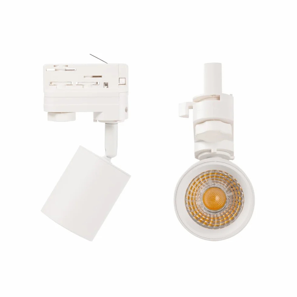 Greenice Foco de Carril Trifásico 10W COB Regulable Flicker Free Blanco 2700K