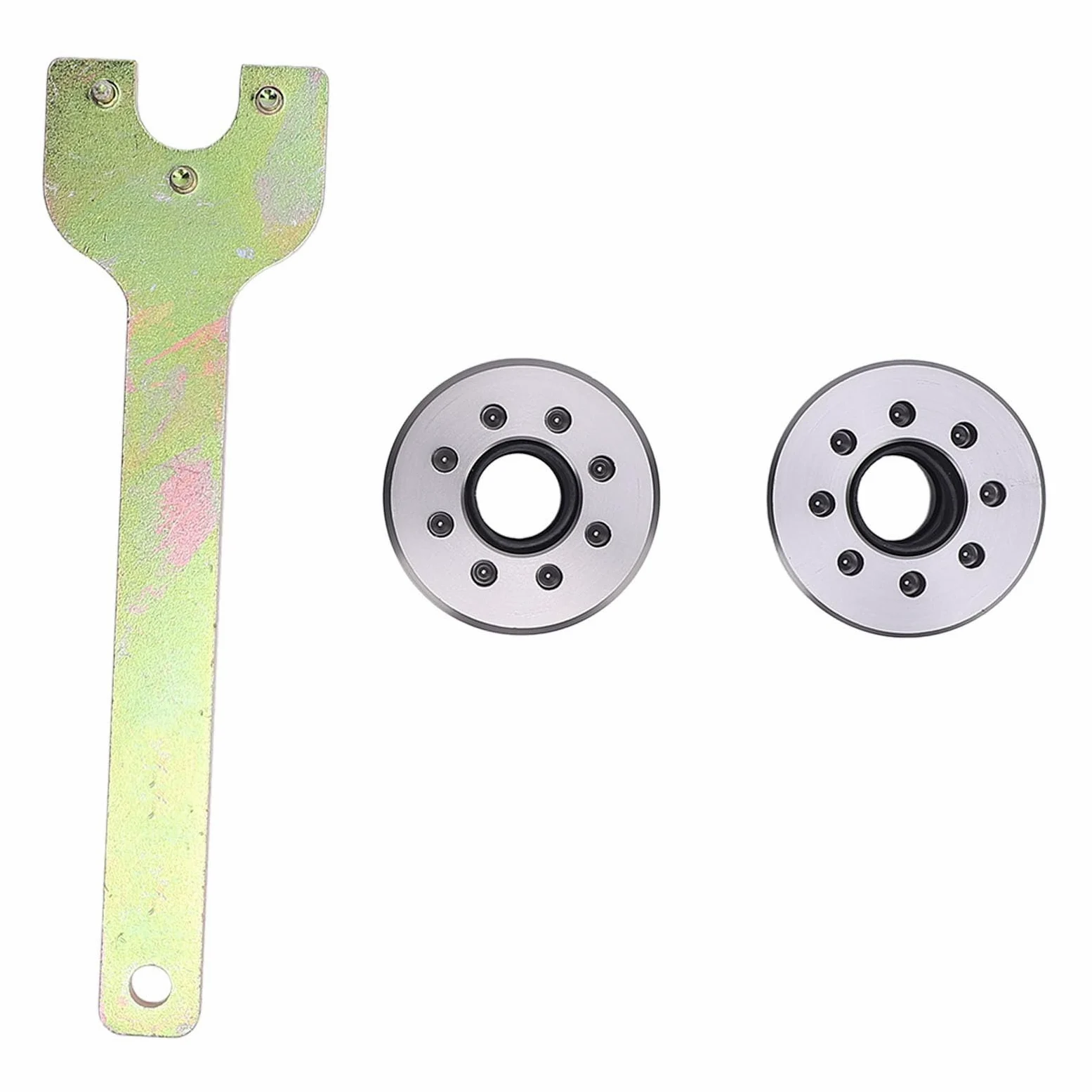 Tapa de Extremo del Cilindro de Ajuste, Diseño de 8 Orificios, Tapa de Extremo de Ajuste Inclinable, de de Aluminio con Sellos de Aceite y Herramienta de Llave para Motores Fueraborda 90