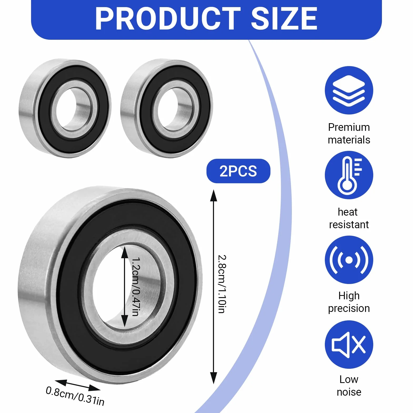 2 Piezas Rodamientos 12x28x8 mm para Patinete Eléctrico, Rodamiento de Bolas para Rueda, Compatibles con Ninebot Max G30/G30D, M365/PRO/PRO2, SO3/SO4 Pro