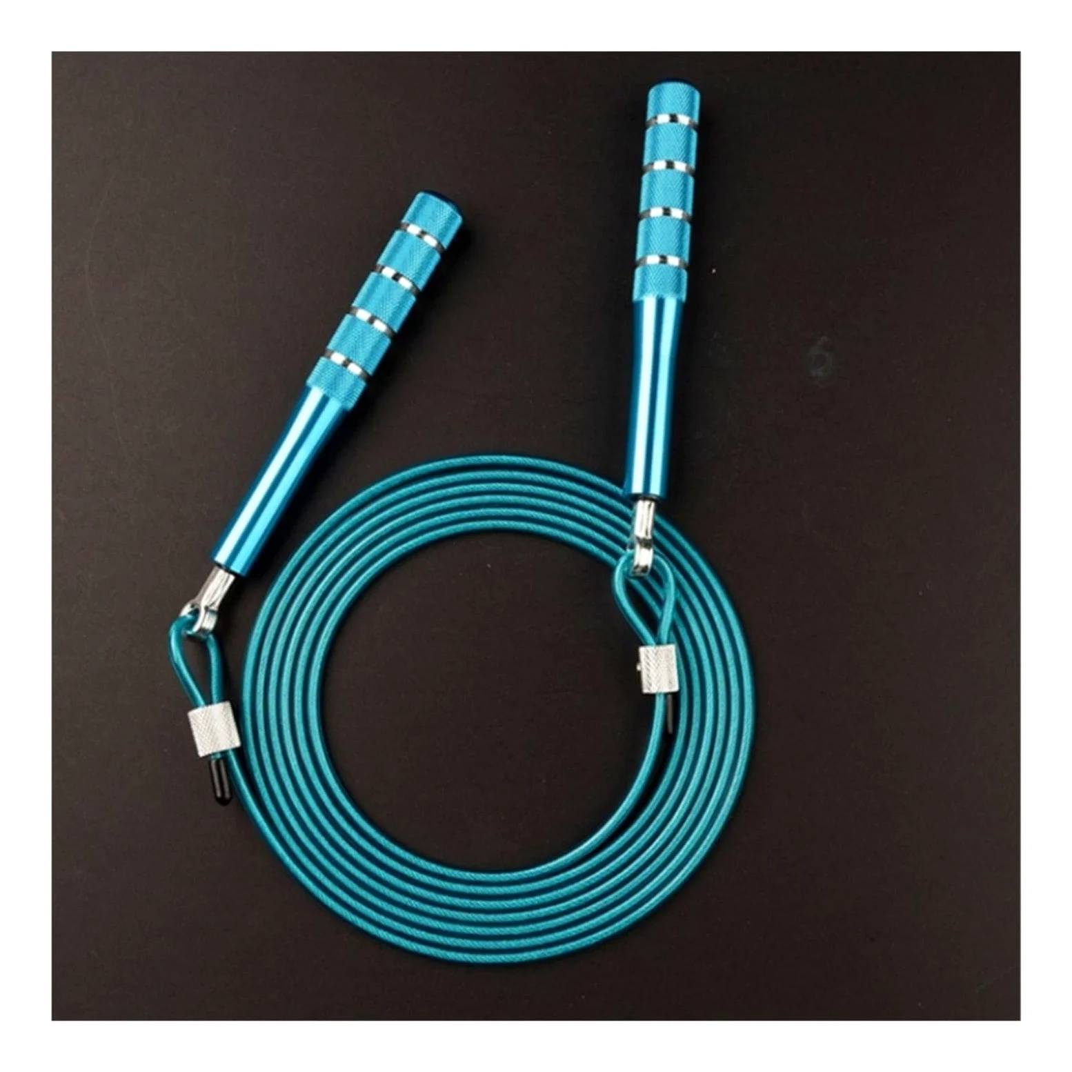 Comba De Saltar Para Deportes Mango De Aluminio, Mango De Alambre De Acero, Rodamiento De Alambre De Acero, Suministros De Ejercicio, Cuerda For Saltar Adecuada For Entrenamiento Deportivo Para Fitnes