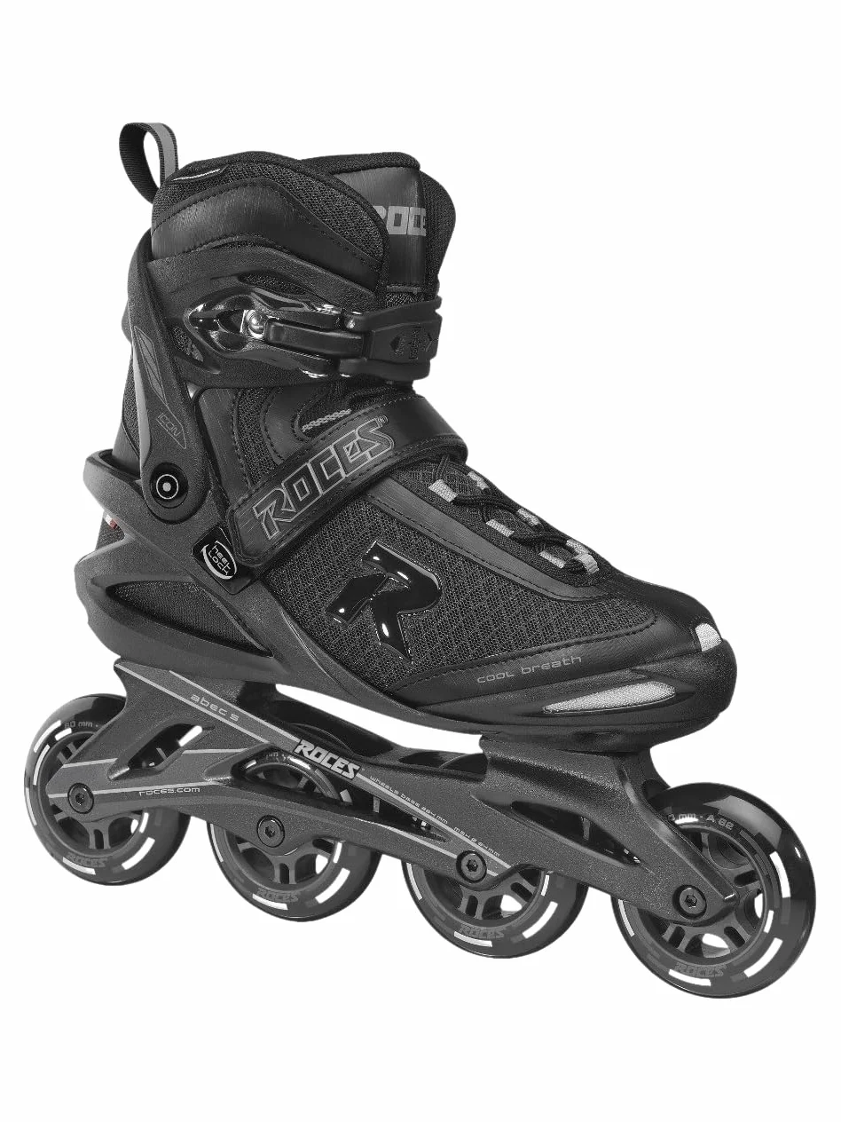 Roces Icon - Patines en línea para Hombre, Color Negro y Gris Oscuro