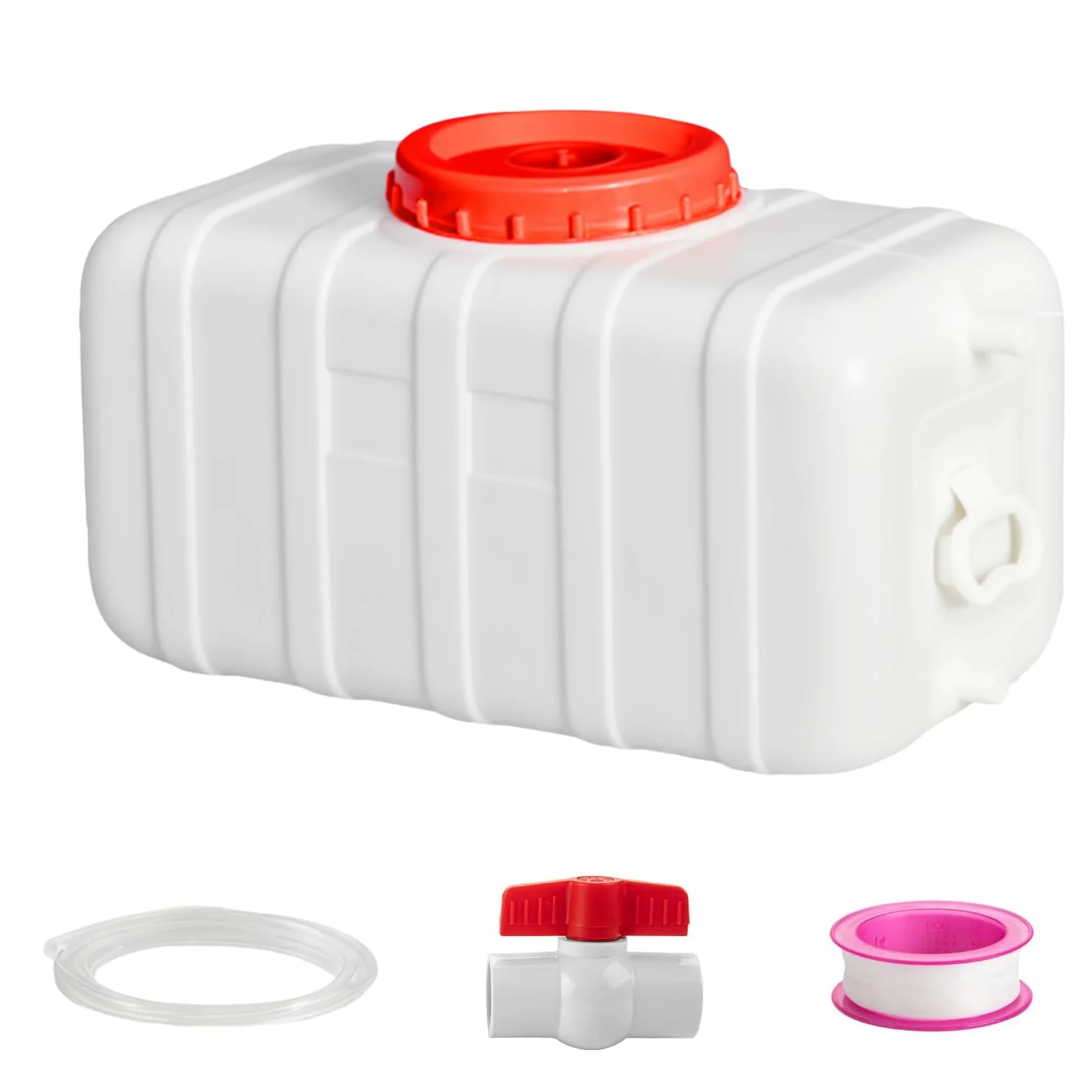 Deposito Agua Potable para autocaravanas Polietileno de Alta Densidad de bidon Agua con Grifo para caravanas, Barcos y Robusto y Resistente a los Rayos UV con válvula(Size:200L,Color:Blanca)