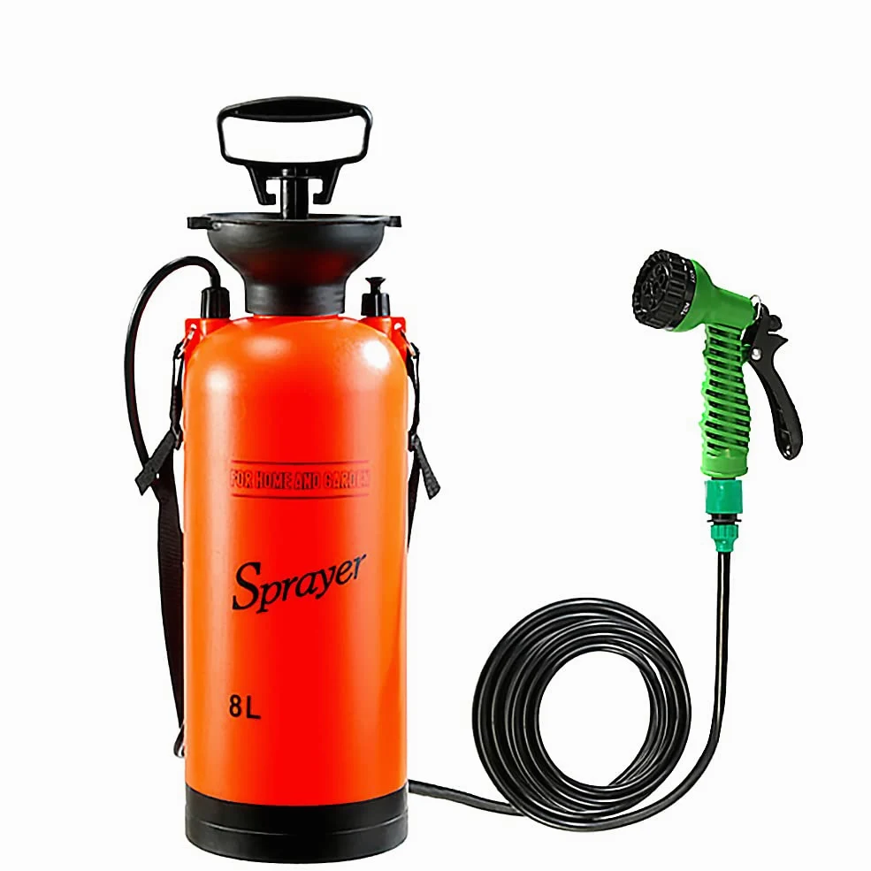 Ducha portátil al Aire Libre para Camping, Ducha, multifunción, rociador baño para Mascotas, con 7 Patrones, rociador jardín, Bomba para regar Flores, Lavado Coche